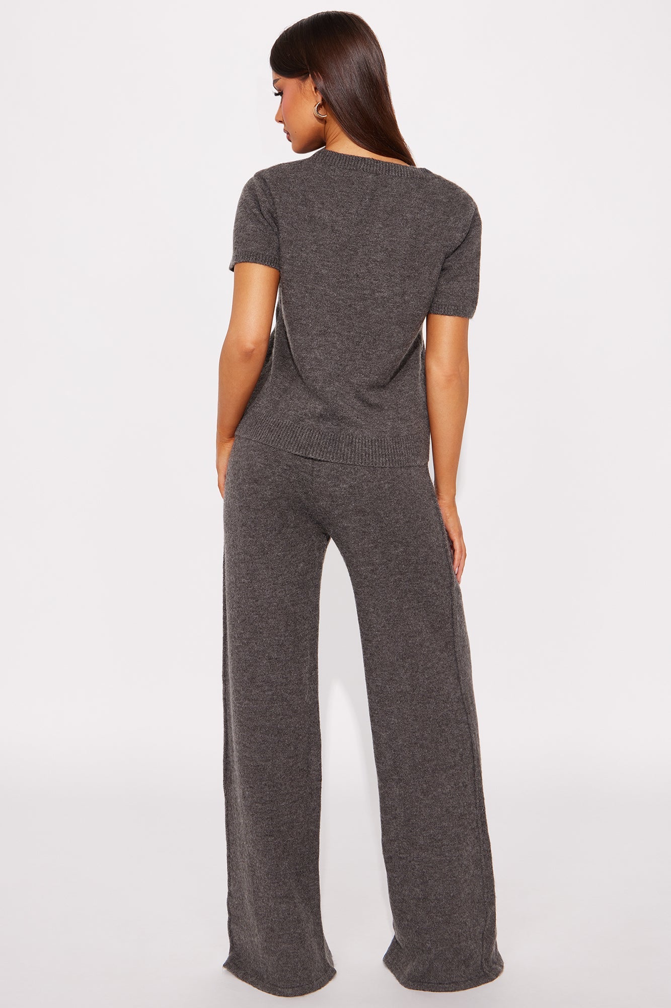 Sandra Sweater Pant Set - Charcoal