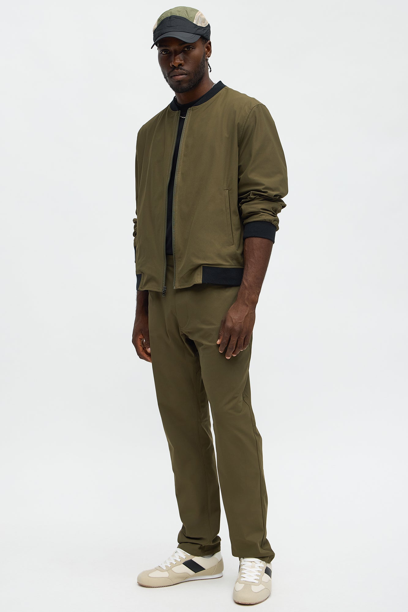 Slim Cedric Stretch Pant - Olive