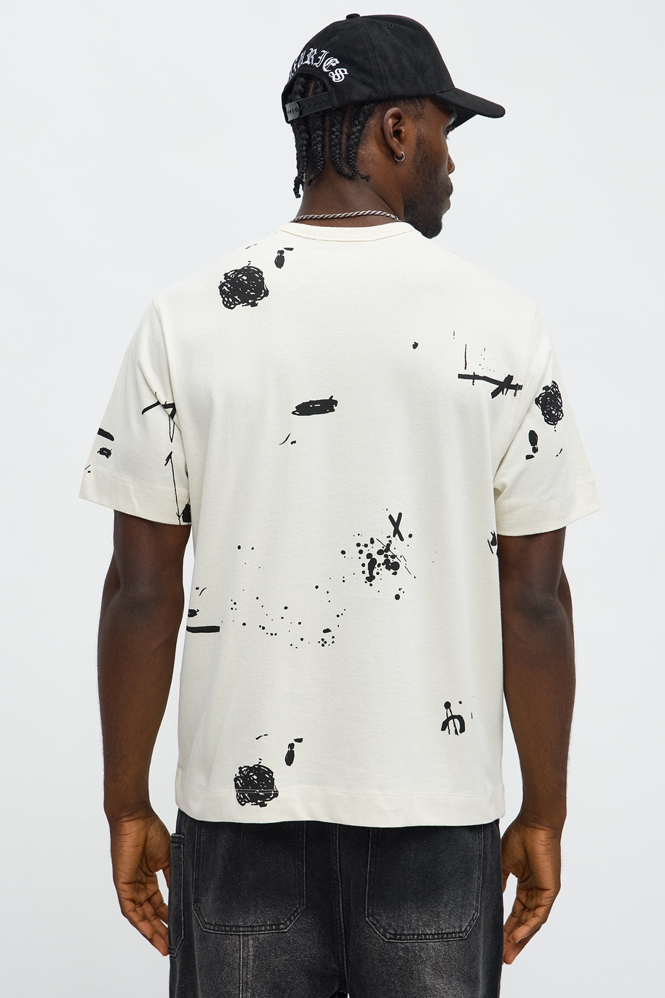 Paint Splatter Tee - Cream