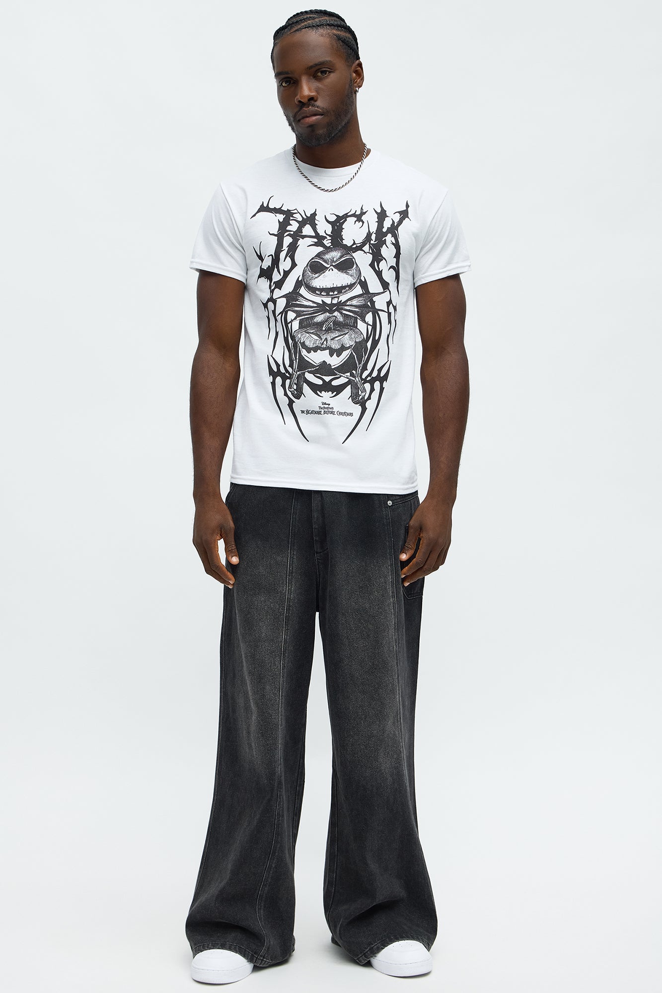 The Nightmare Before Christmas Jack Skellington Short Sleeve Tee - White