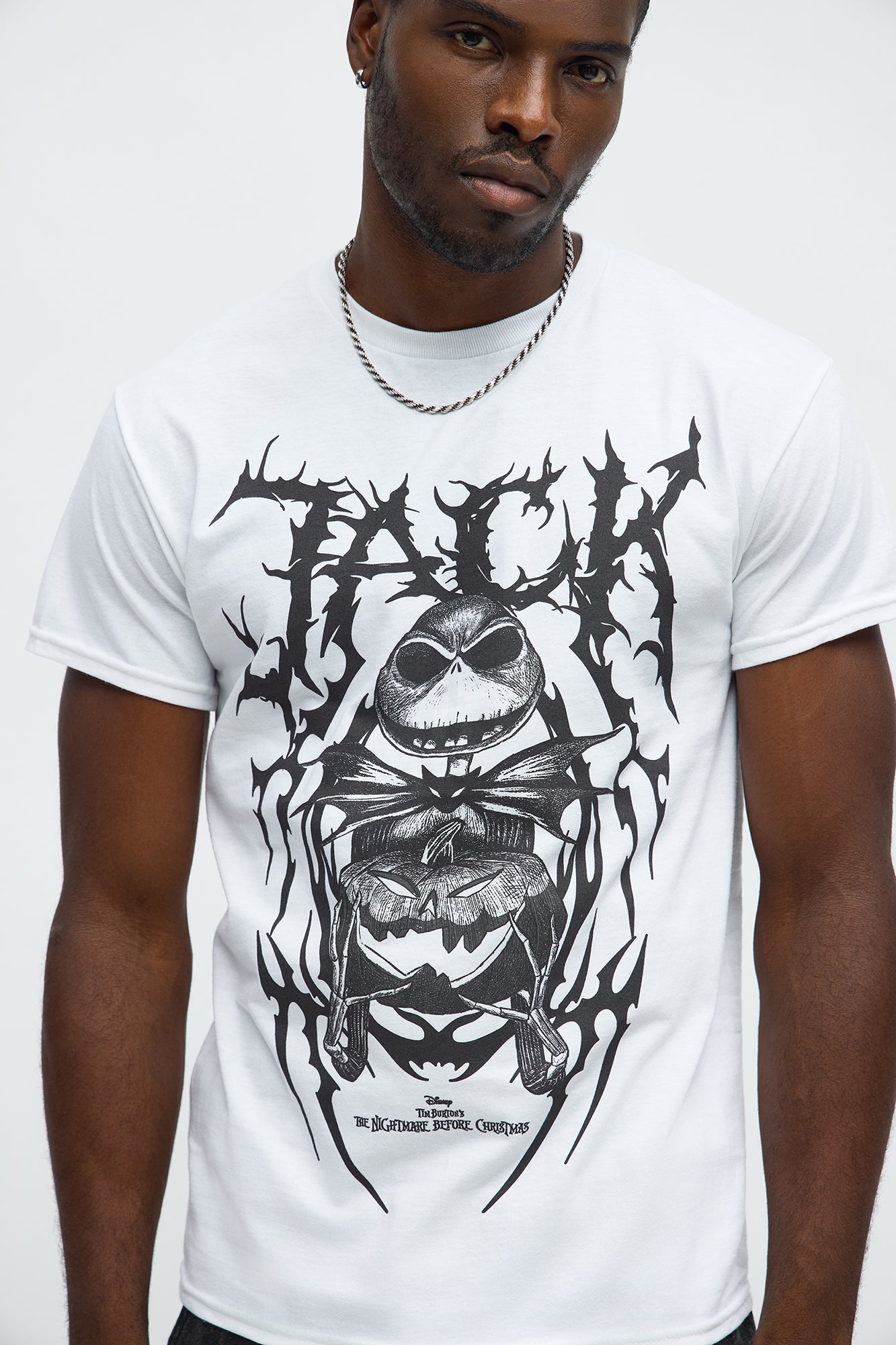 The Nightmare Before Christmas Jack Skellington Short Sleeve Tee - White