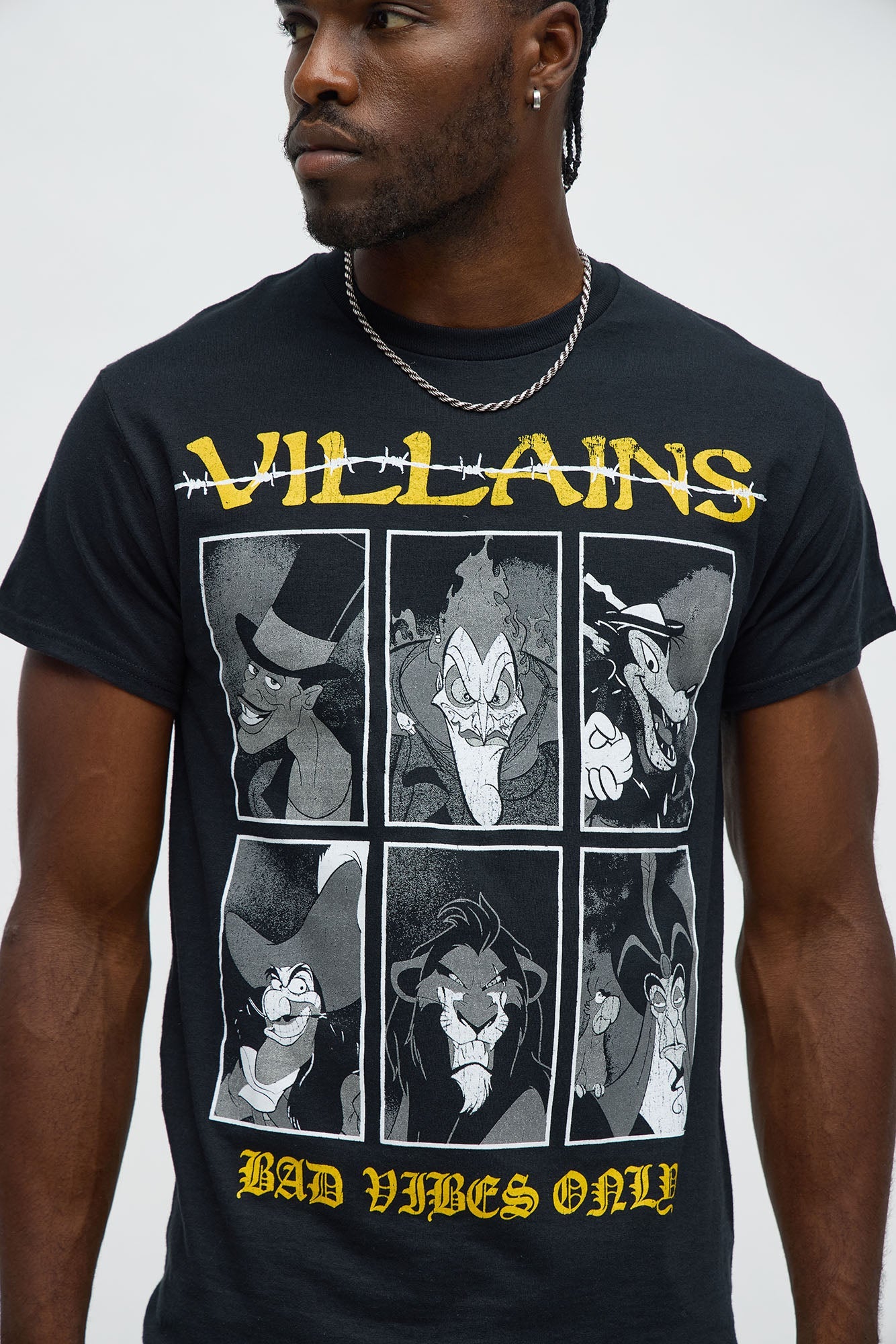Disney Villains Bad Vibes Only Short Sleeve Tee - Black