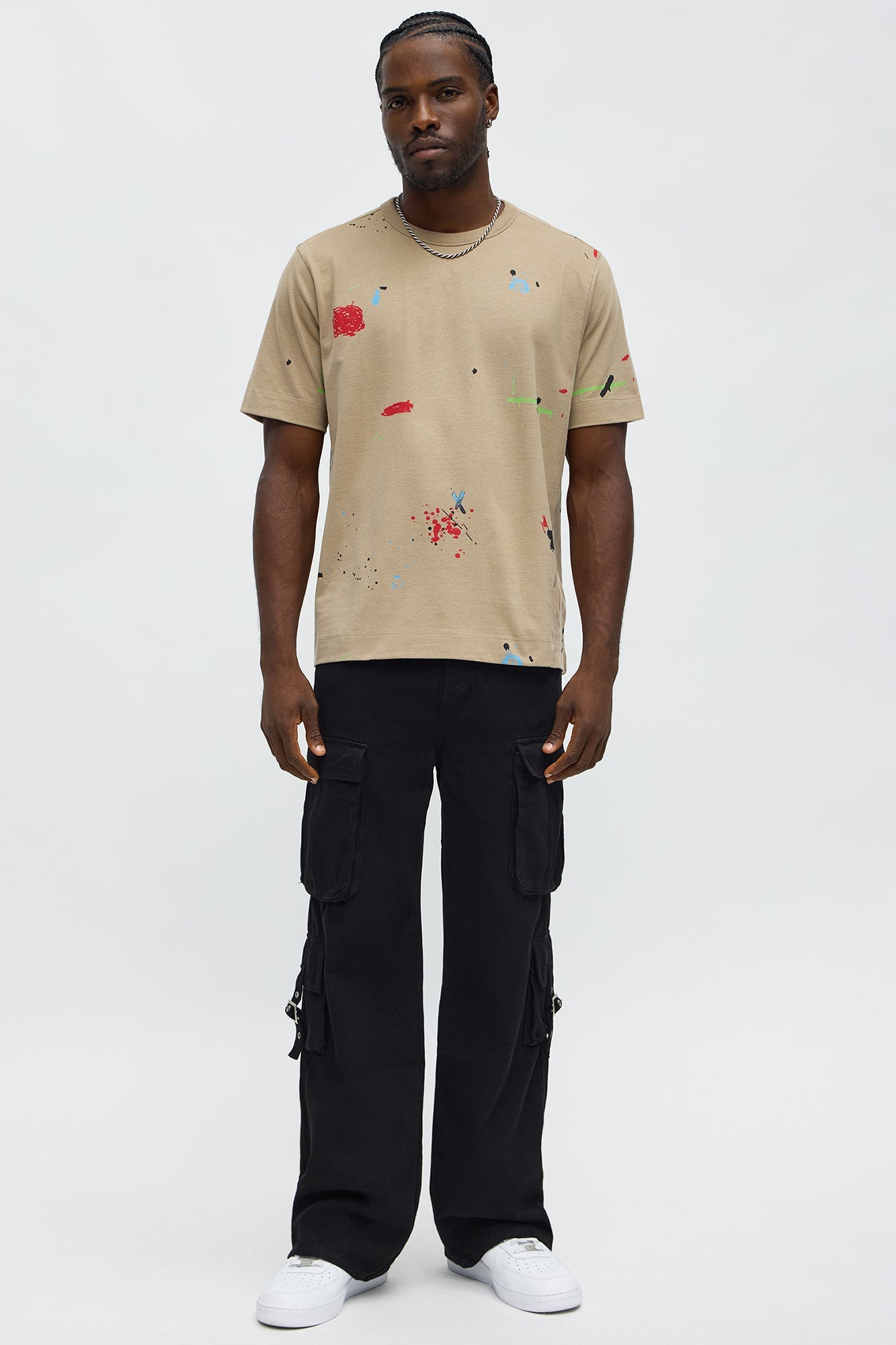 Paint Splatter Tee - Stone