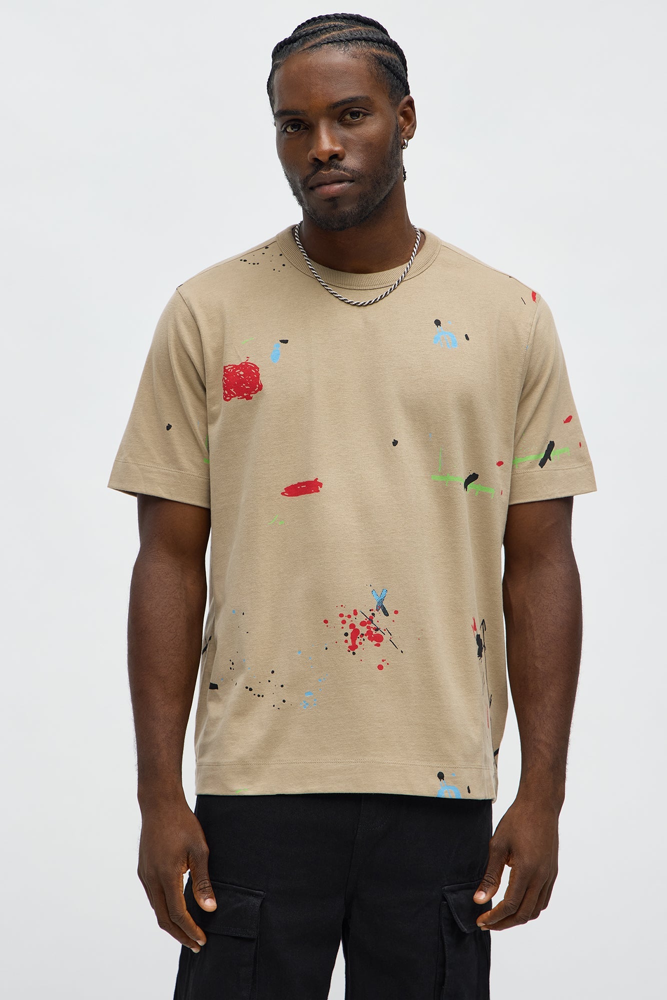 Paint Splatter Tee - Stone