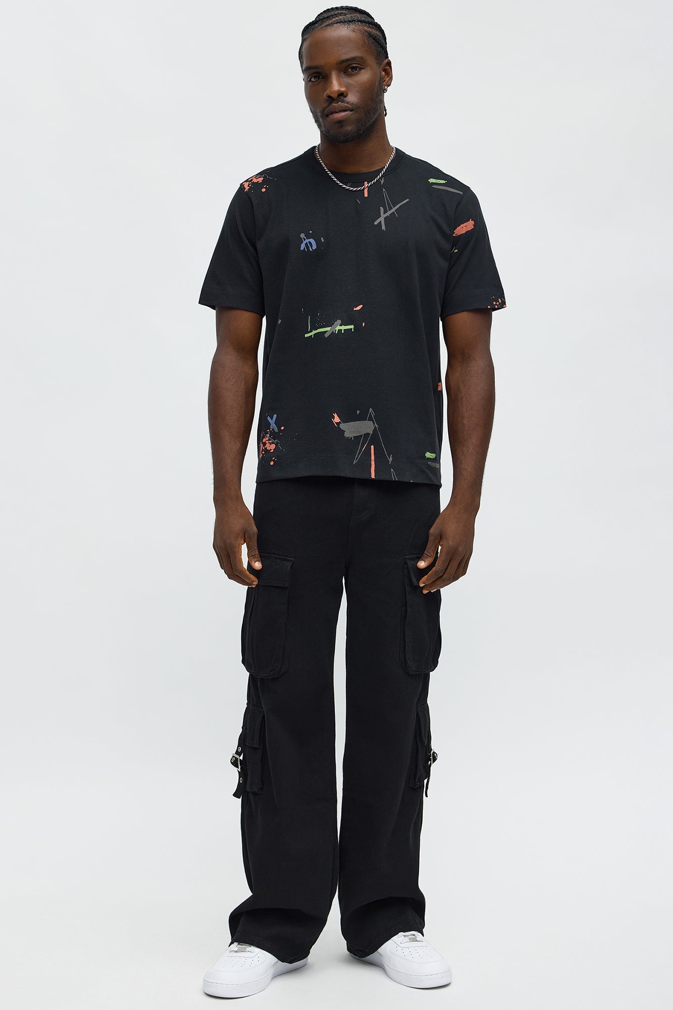 Paint Splatter Tee - Black