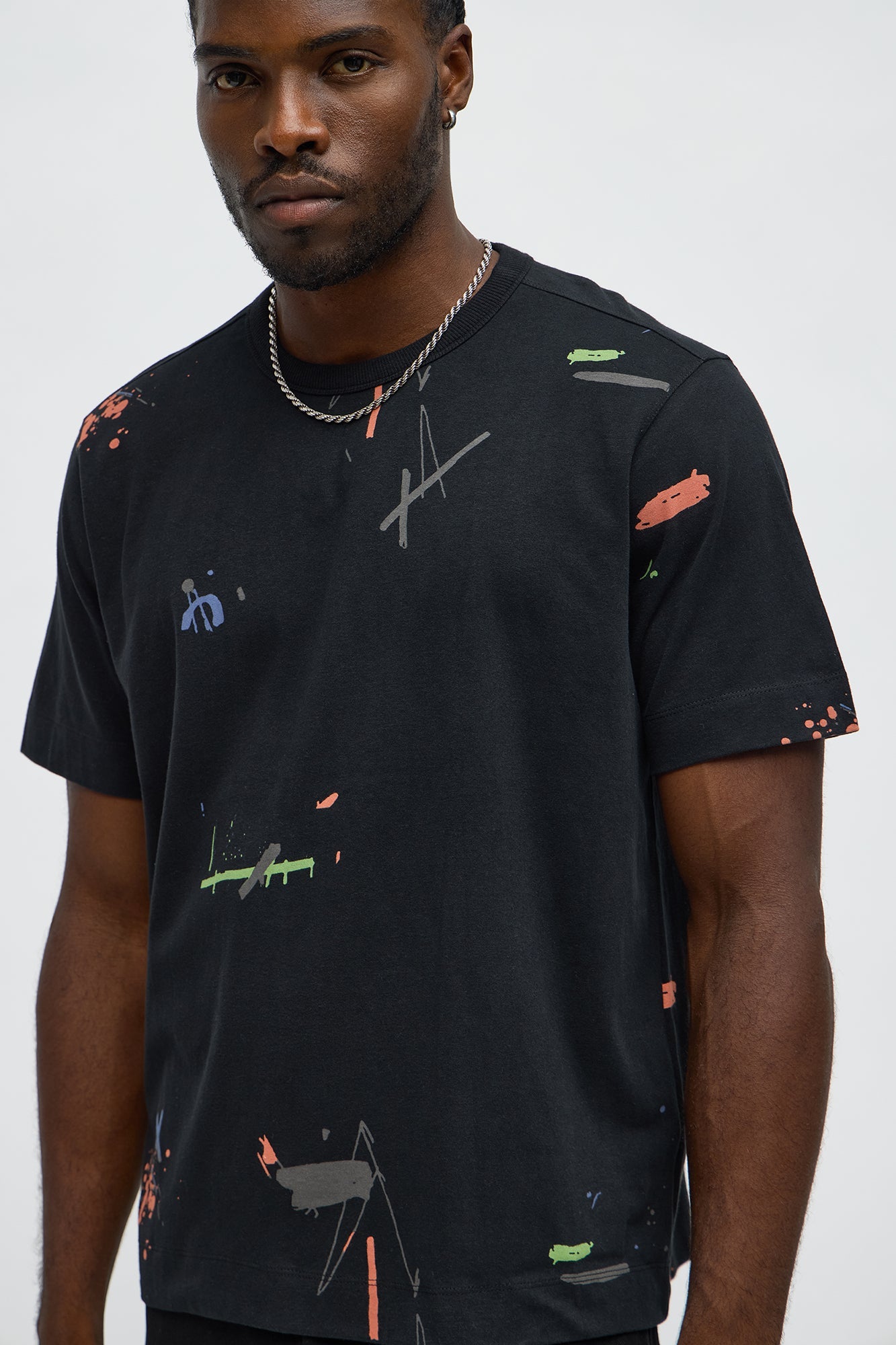 Paint Splatter Tee - Black