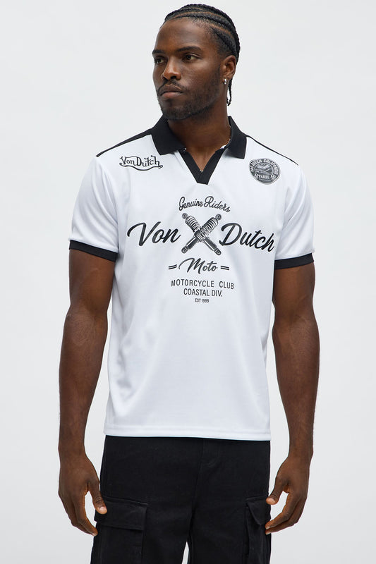 Von Dutch Polo Jersey - White/Black