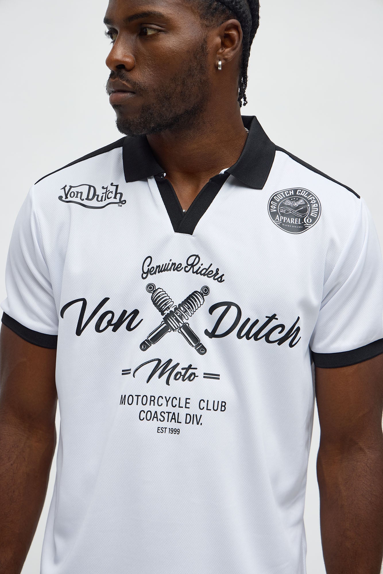 Von Dutch Polo Jersey - White/Black