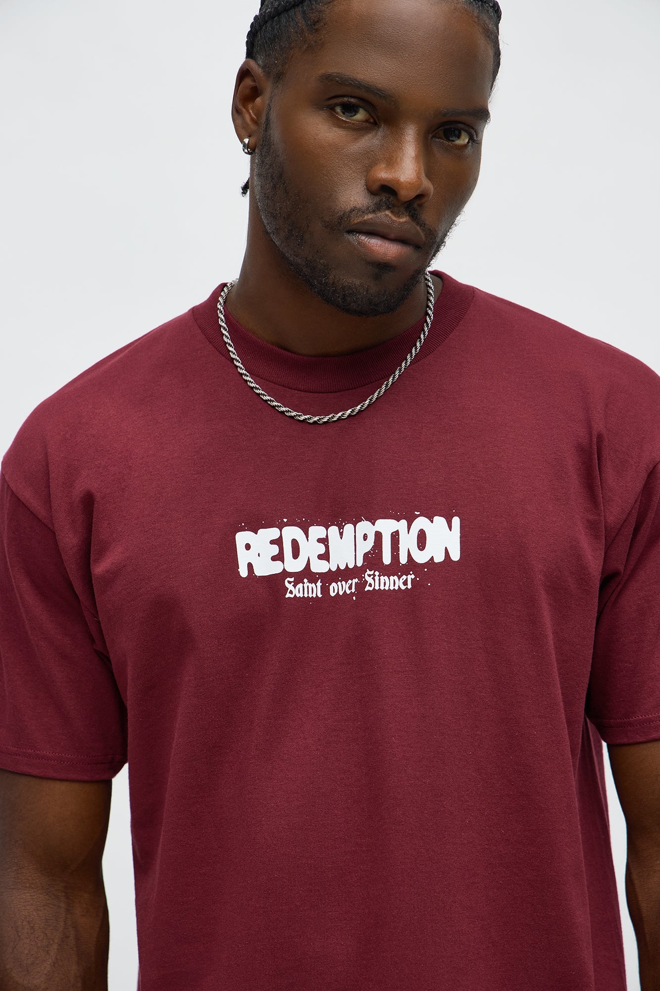 Redemption Is Eternal Short Sleeve Tee - Burgundy