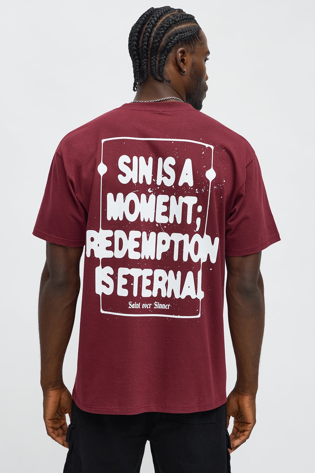 Redemption Is Eternal Short Sleeve Tee - Burgundy