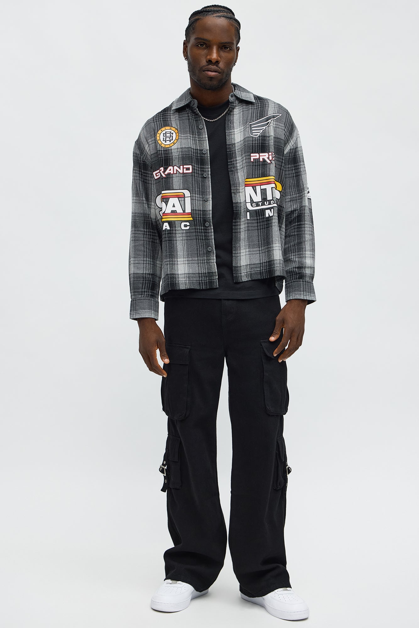 Saints Racing Printed Flannel - Black/Grey
