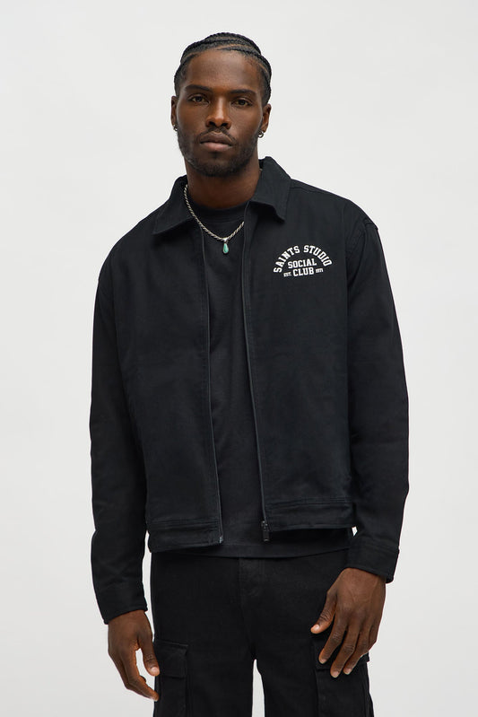 Social Club Trucker Jacket - Black