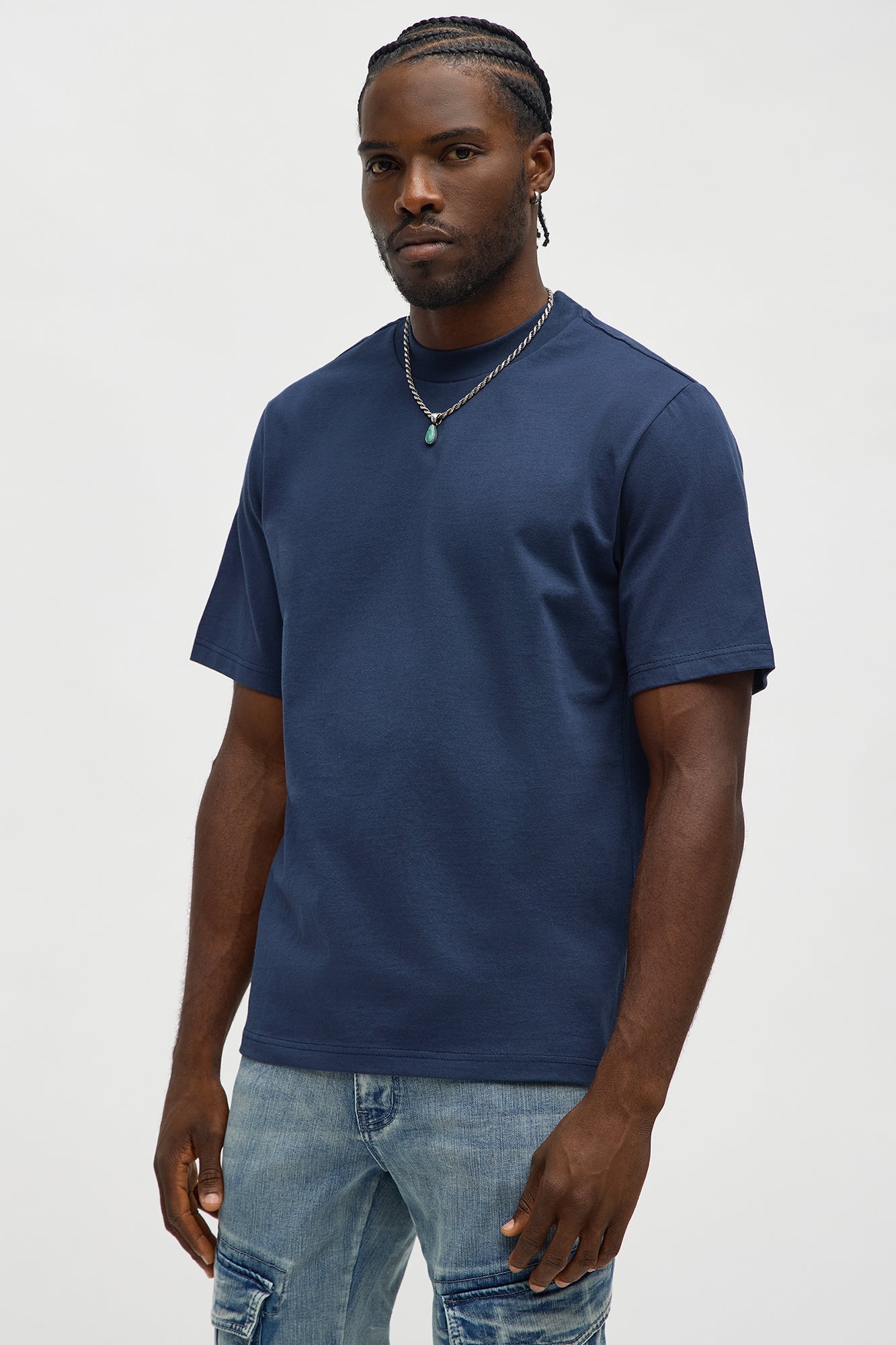 Oversized Heavyweight Tee 240GSM - Midnight Blue