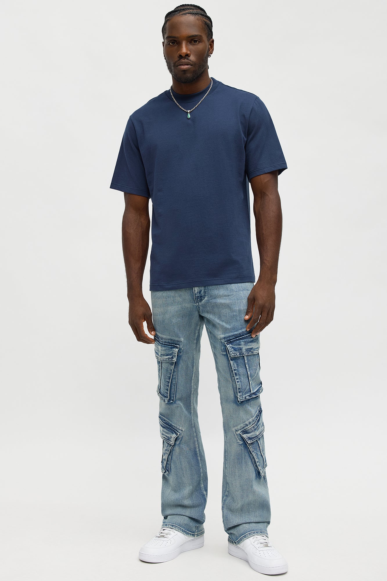 Oversized Heavyweight Tee 240GSM - Midnight Blue