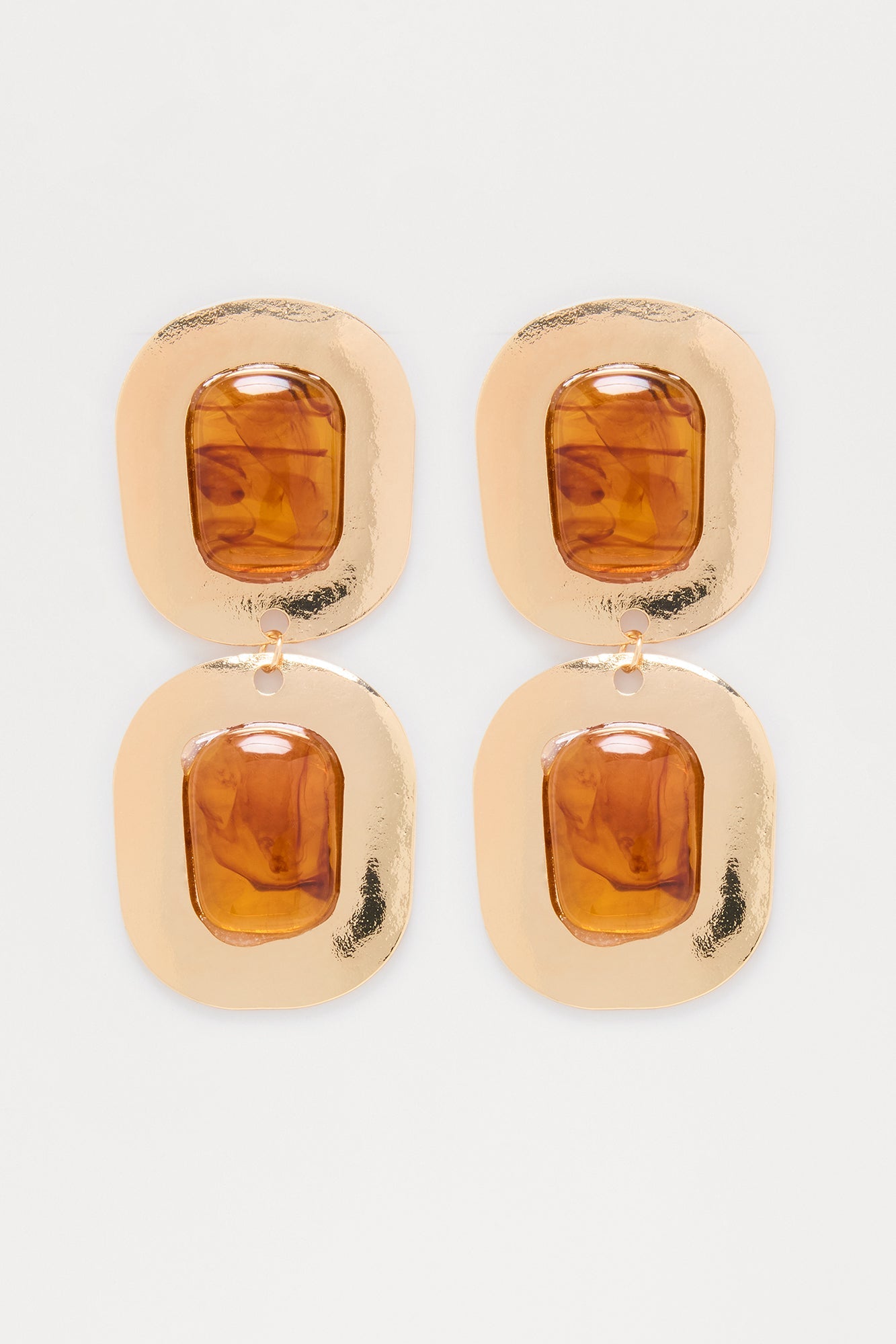 Martini Night Drop Earrings - Brown