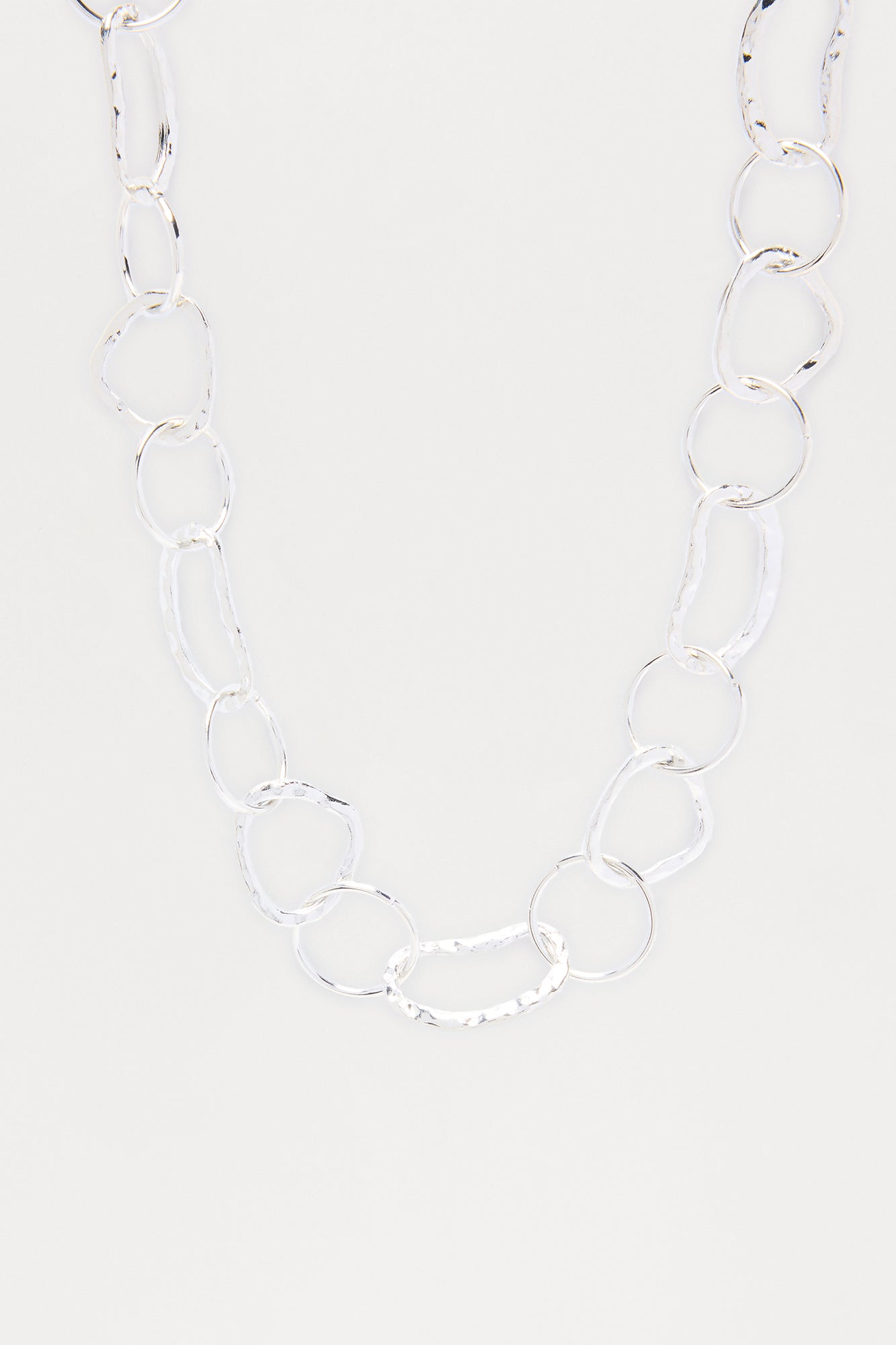 Vera Single Chain Metal Necklace - Silver