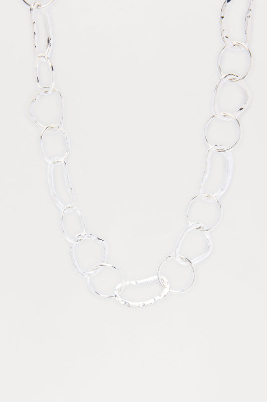Vera Single Chain Metal Necklace - Silver