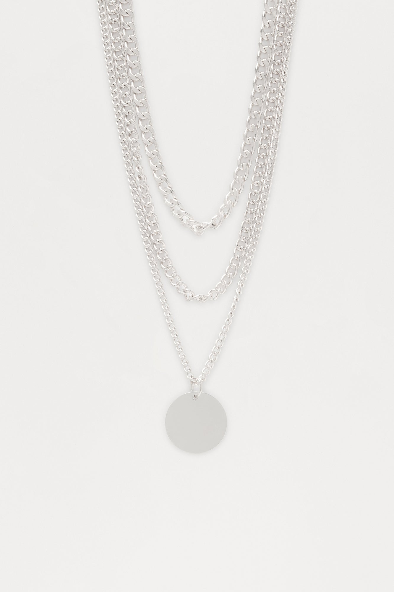 Simple Pleasures Layered Necklace - Silver