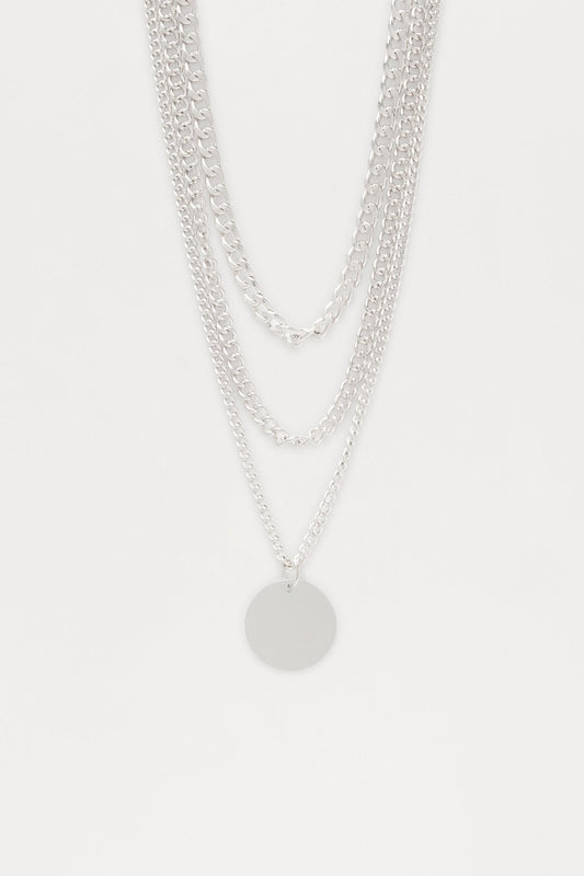 Simple Pleasures Layered Necklace - Silver