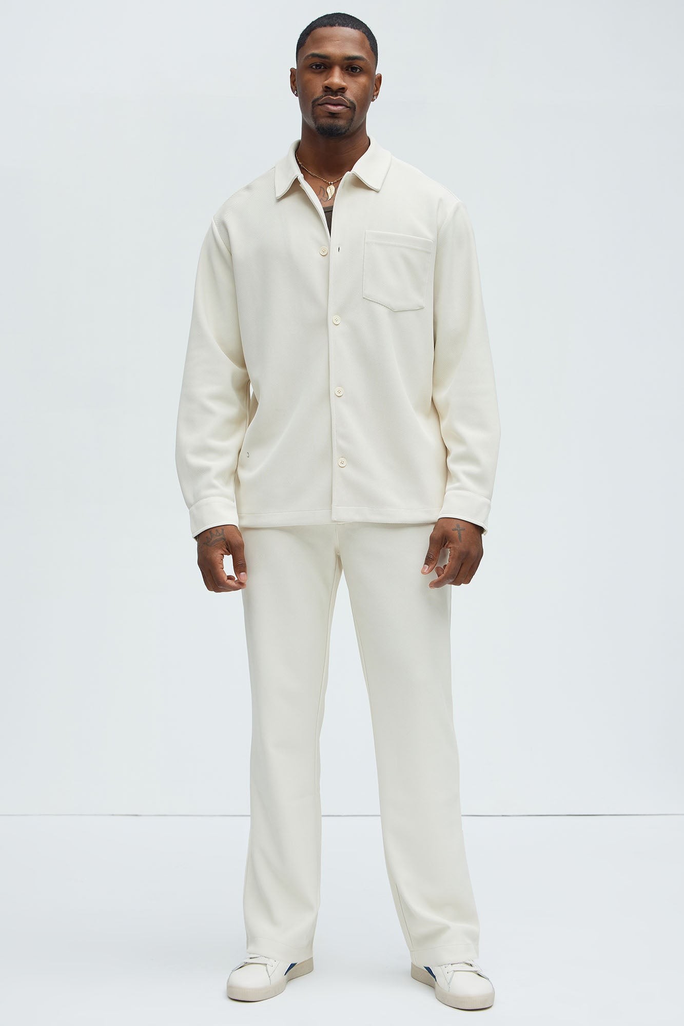 Turner Straight Trousers - Cream