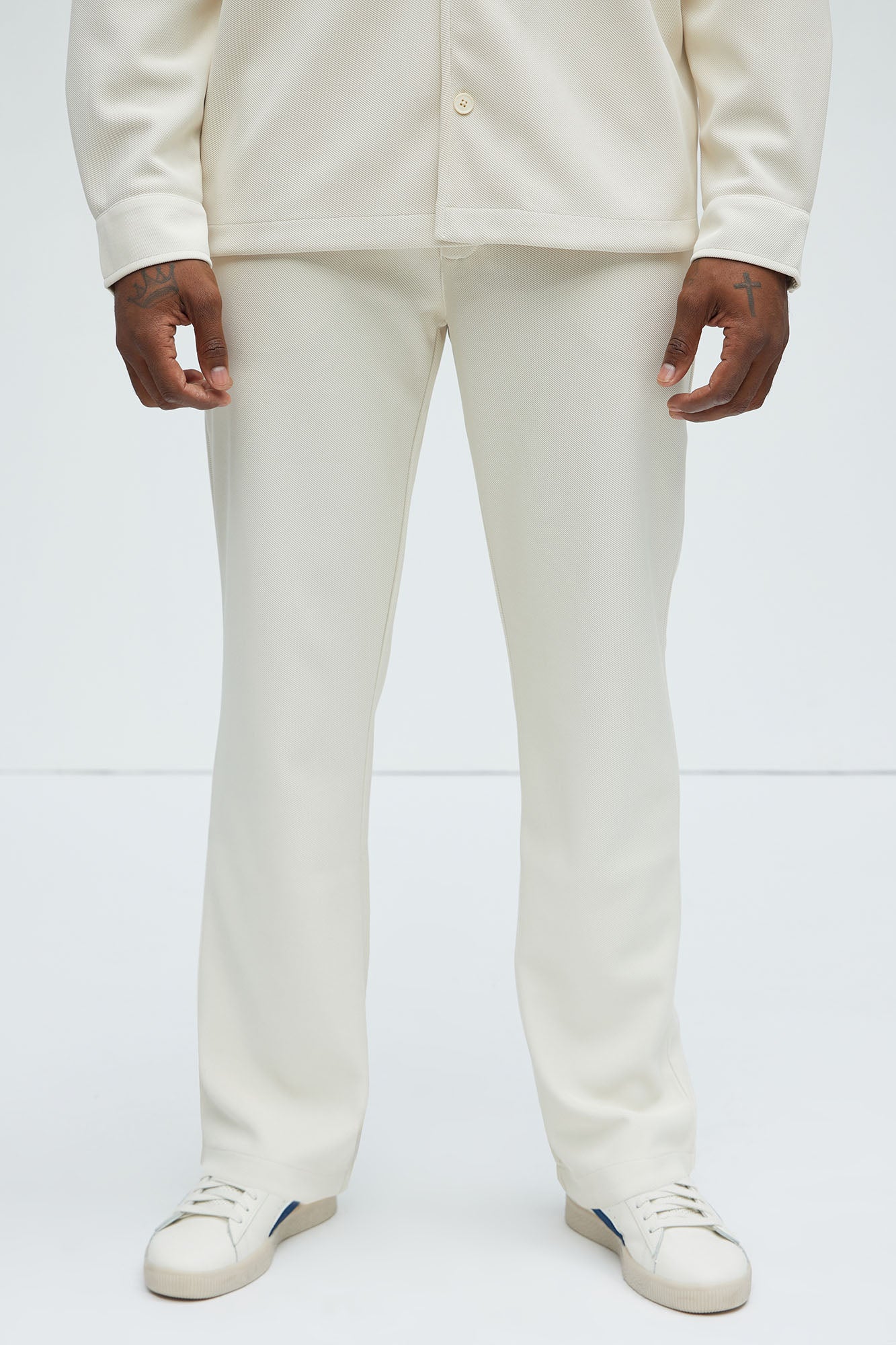 Turner Straight Trousers - Cream