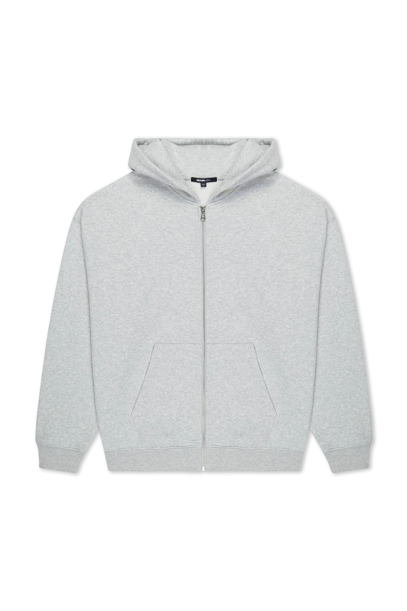 410 Oversized Zip Hoodie - Heather Grey