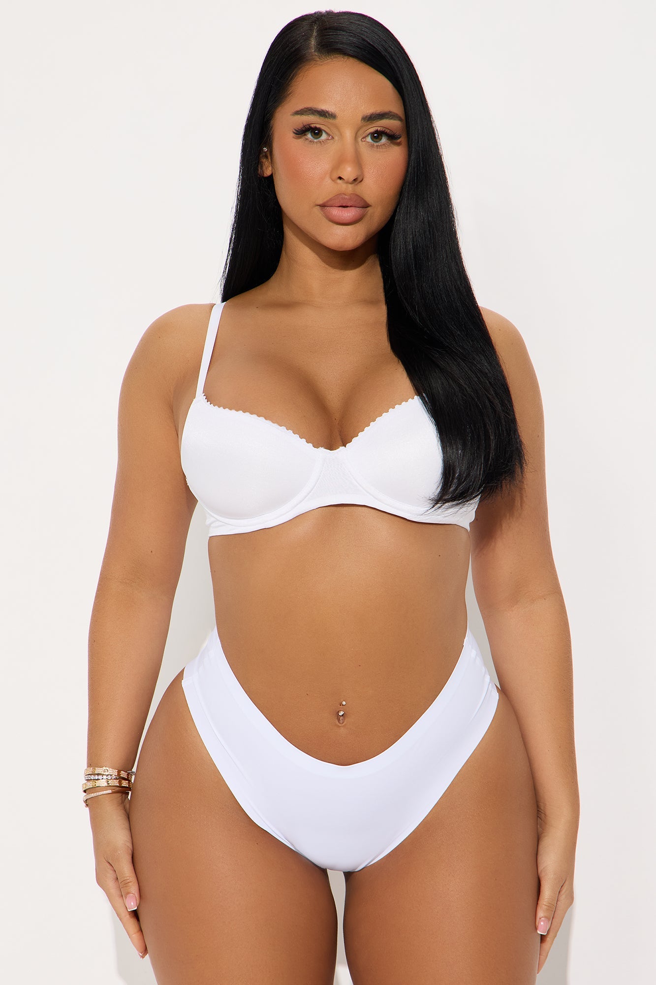 Microfiber No Show Mid Rise Briefs - White