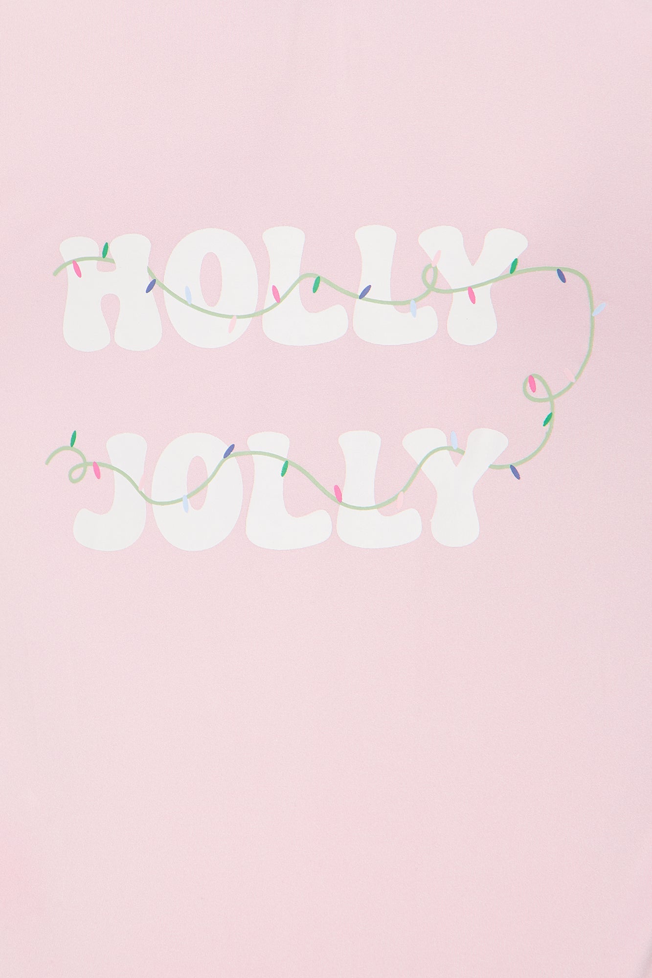 Holly Jolly Long Sleeve PJ Sleep Shirt - Pink