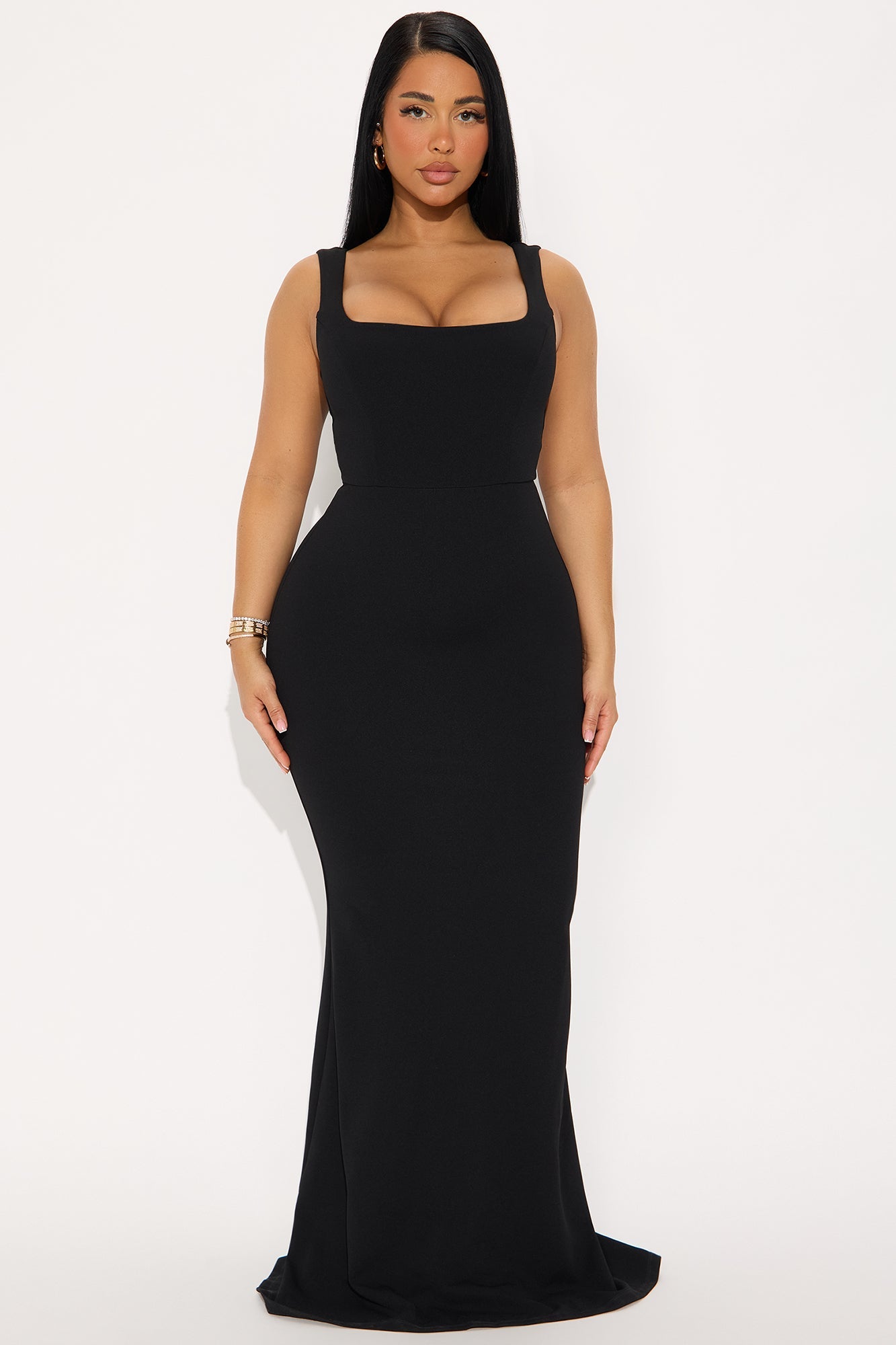 Soft Hearts Maxi Gown - Black