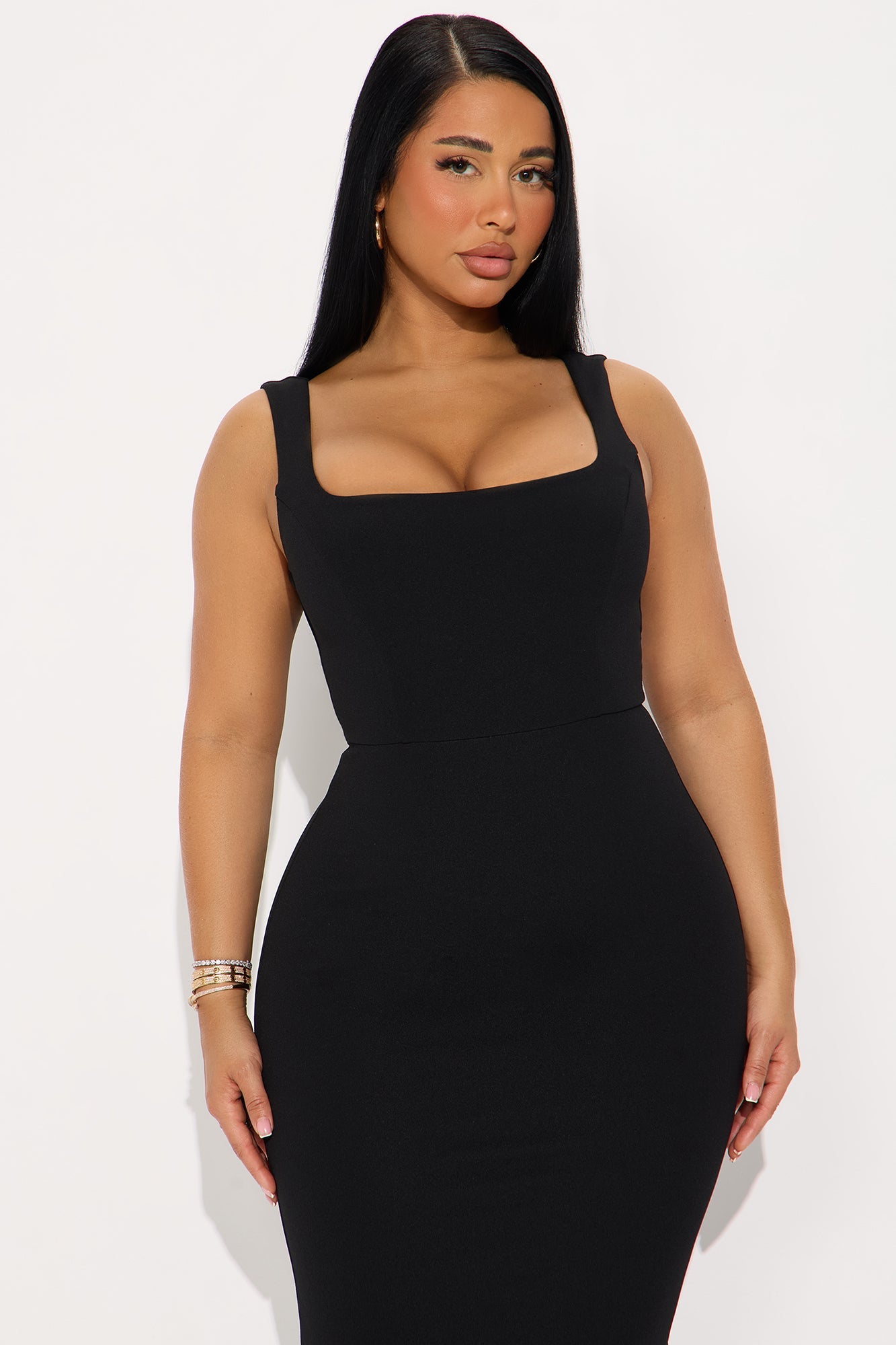 Soft Hearts Maxi Gown - Black