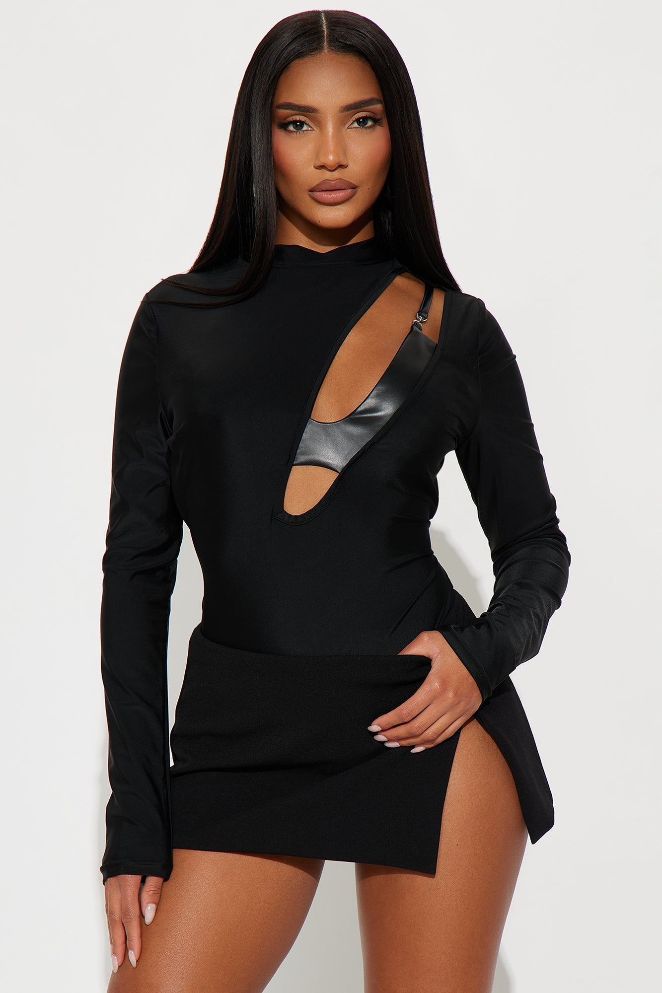Undercover Baddie Bodysuit - Black