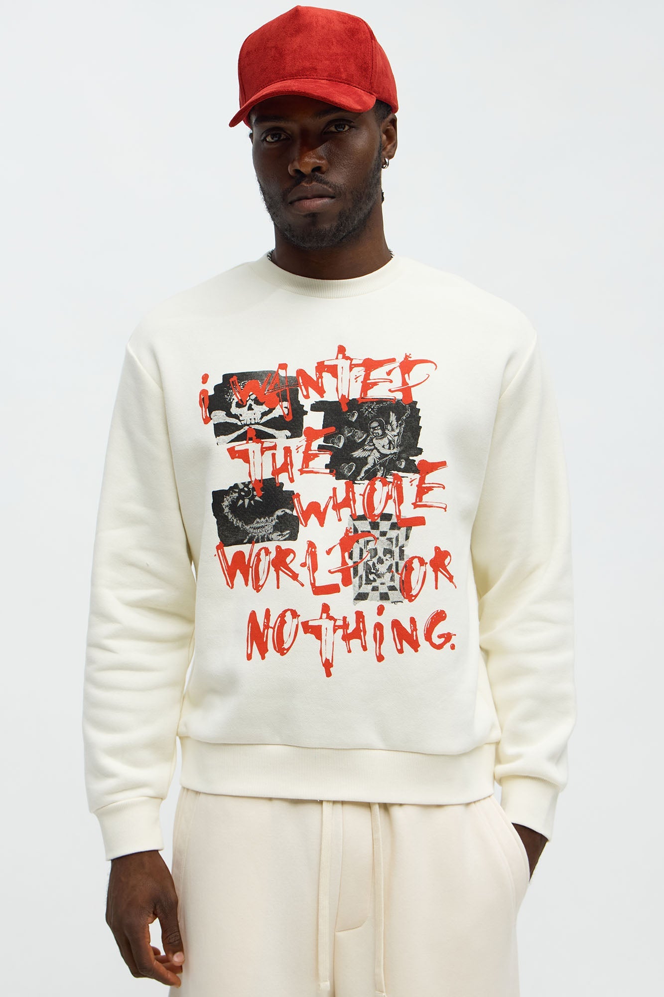 I Wanted The World Crewneck Sweatshirt - Cream