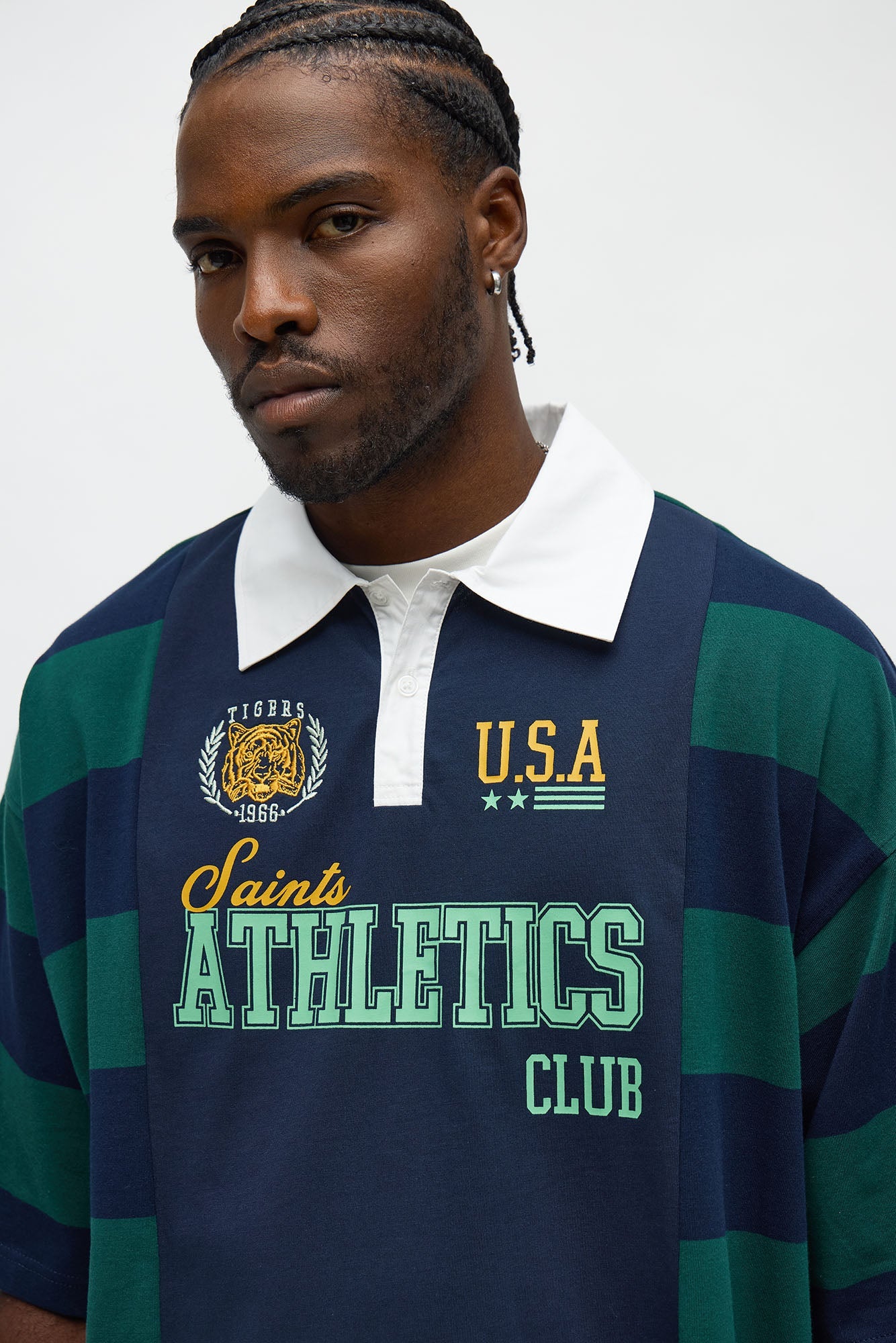 Saints Short Sleeve Rugby Polo - Blue/combo