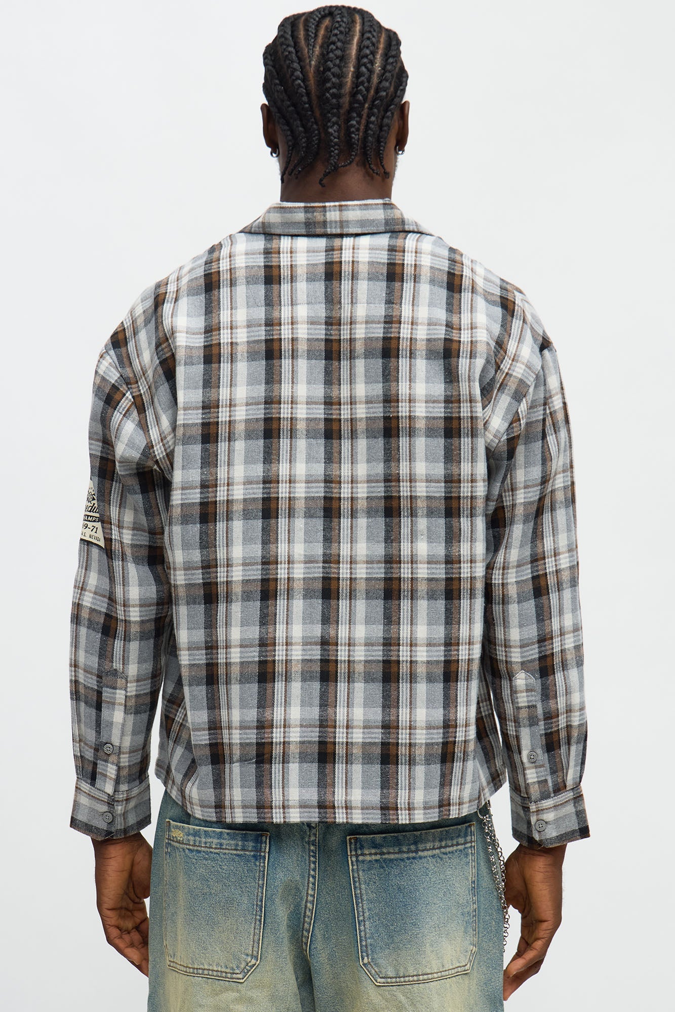Saints Racing Printed Flannel - Taupe/combo