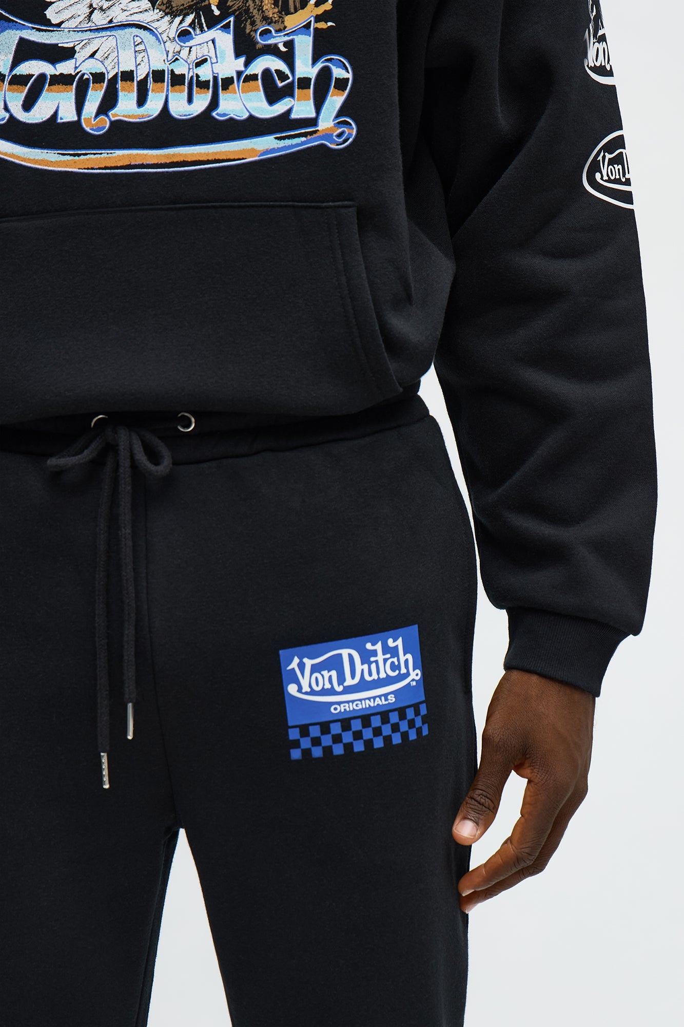 Von Dutch Speed Shop Flared Sweatpants - Black