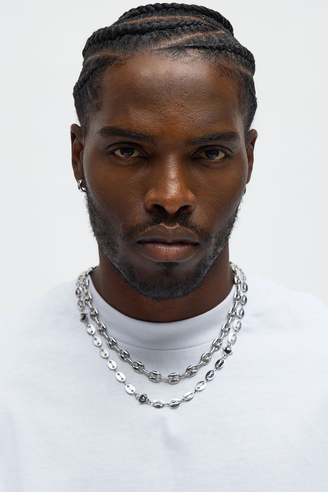 8 Ball Mariner Necklace Set - Silver