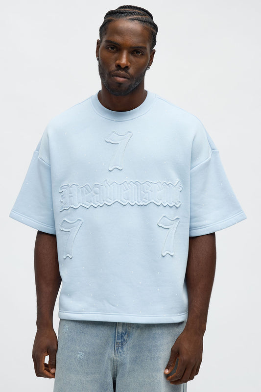 Relaxed Heavensent 777 Short Sleeve Tee - Blue/combo