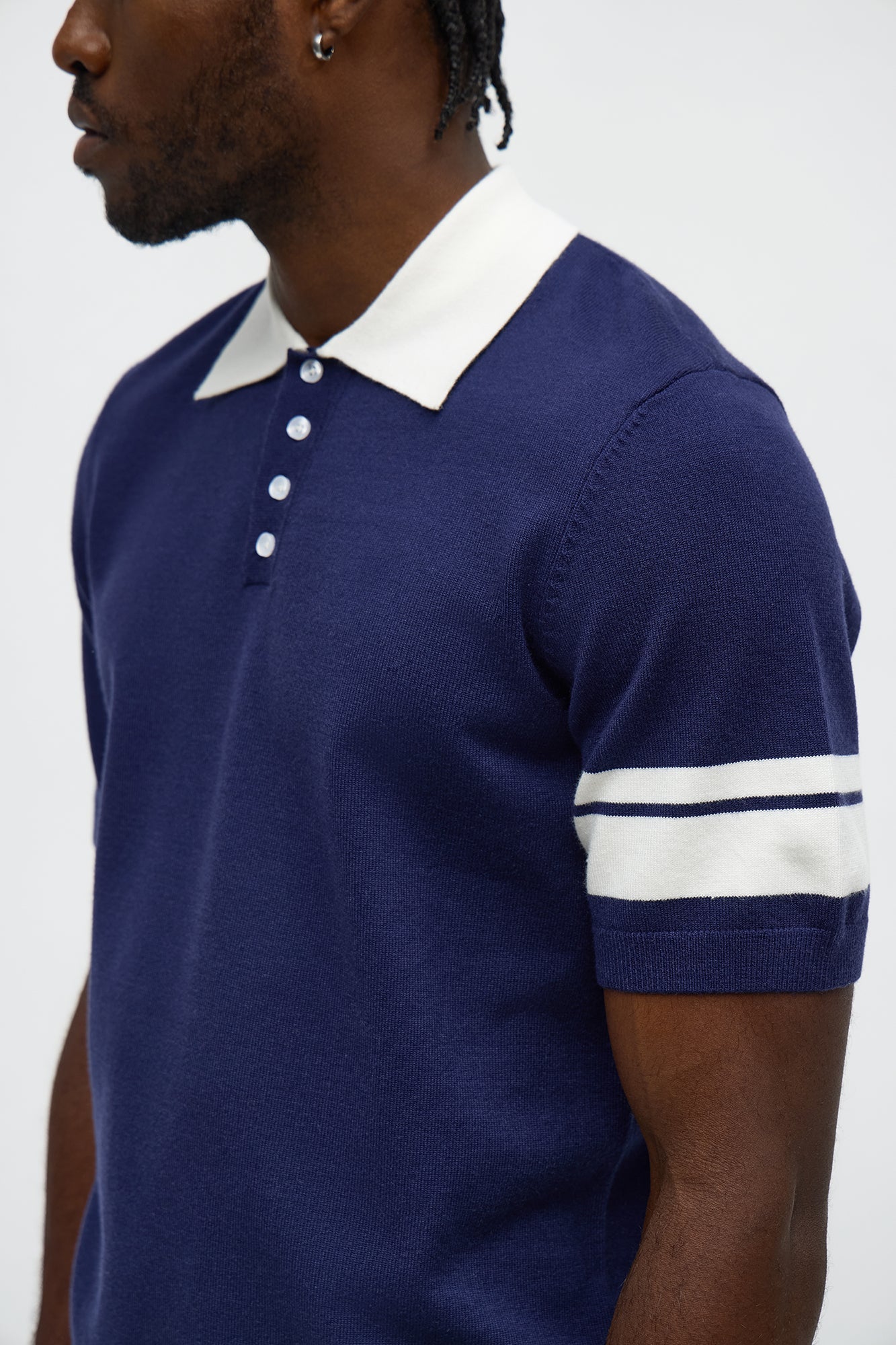 Relaxed Harbor Hill Colorblock Polo - Navy/combo