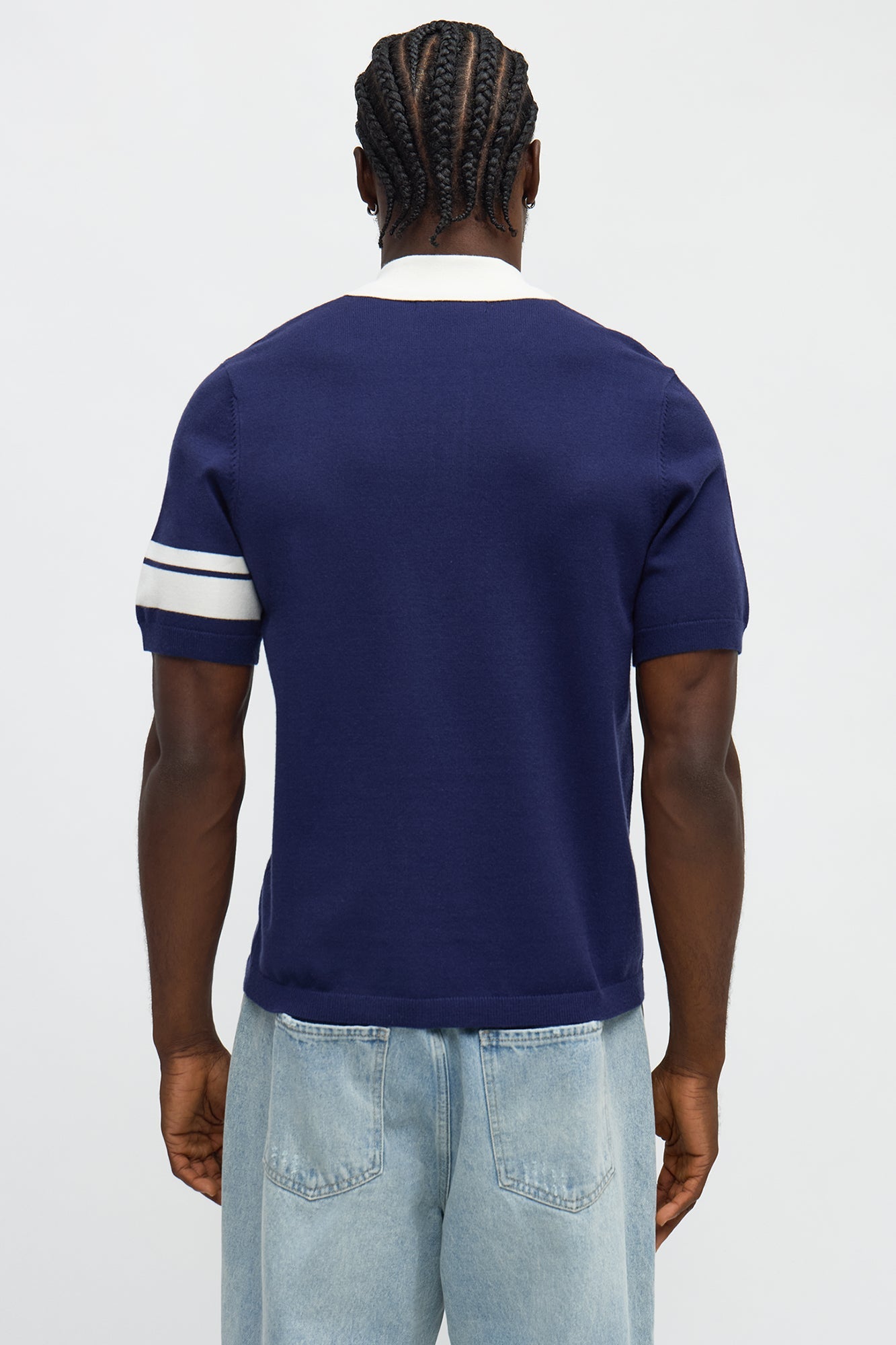 Relaxed Harbor Hill Colorblock Polo - Navy/combo