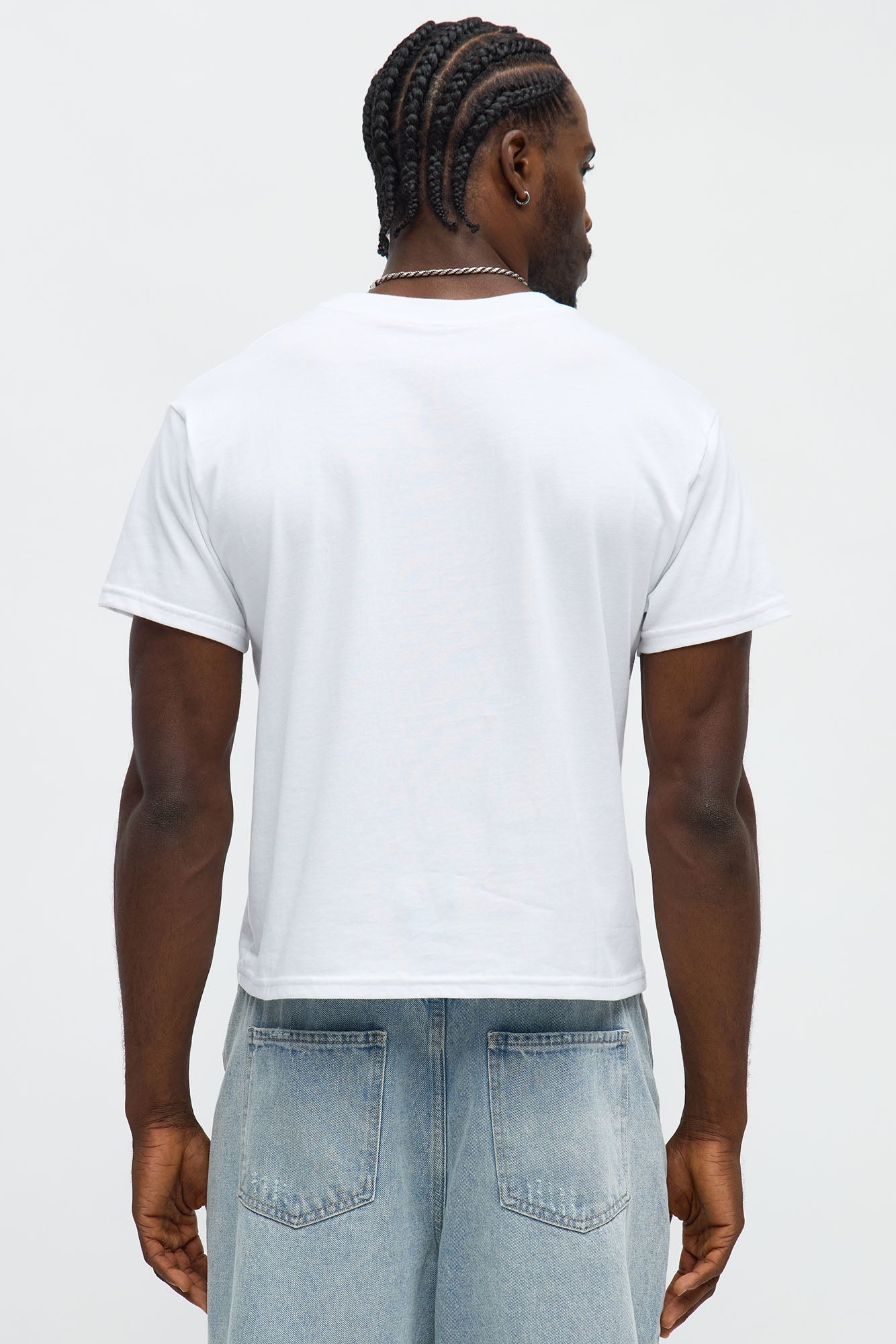 Cropped Crew Baby Tee - White