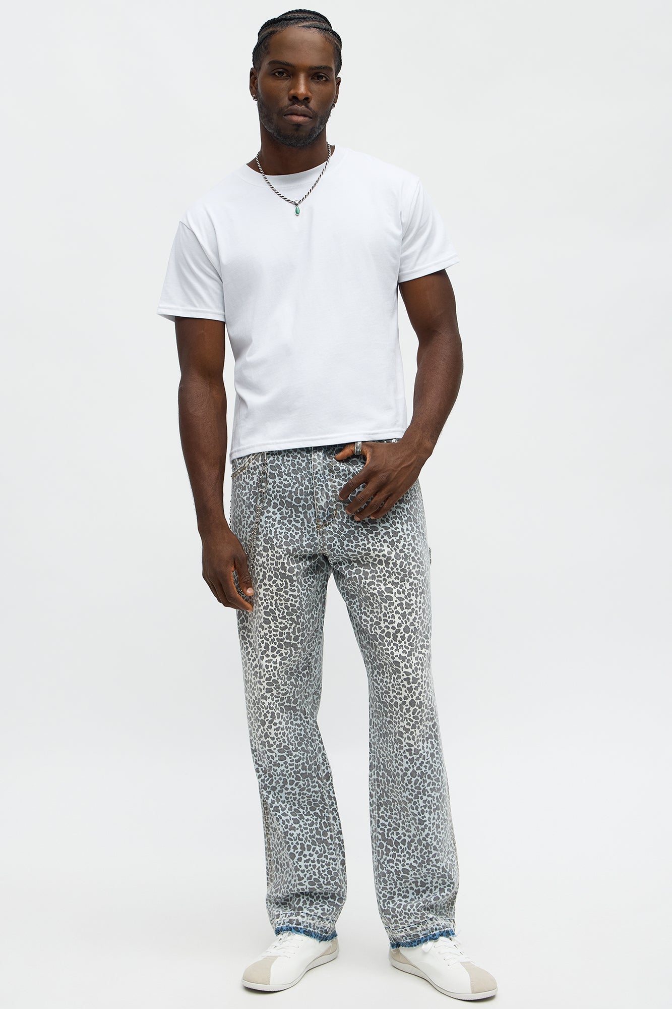 Slim Spot Me Out Leopard Jeans - Blue