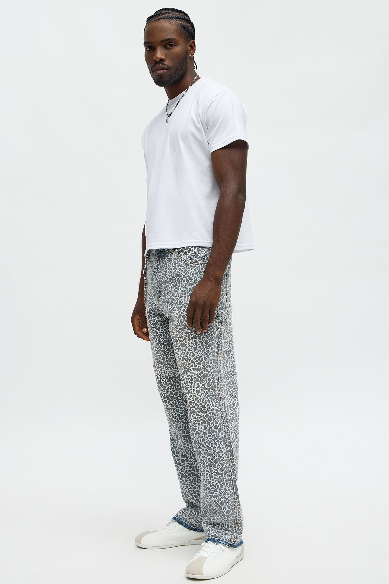 Slim Spot Me Out Leopard Jeans - Blue