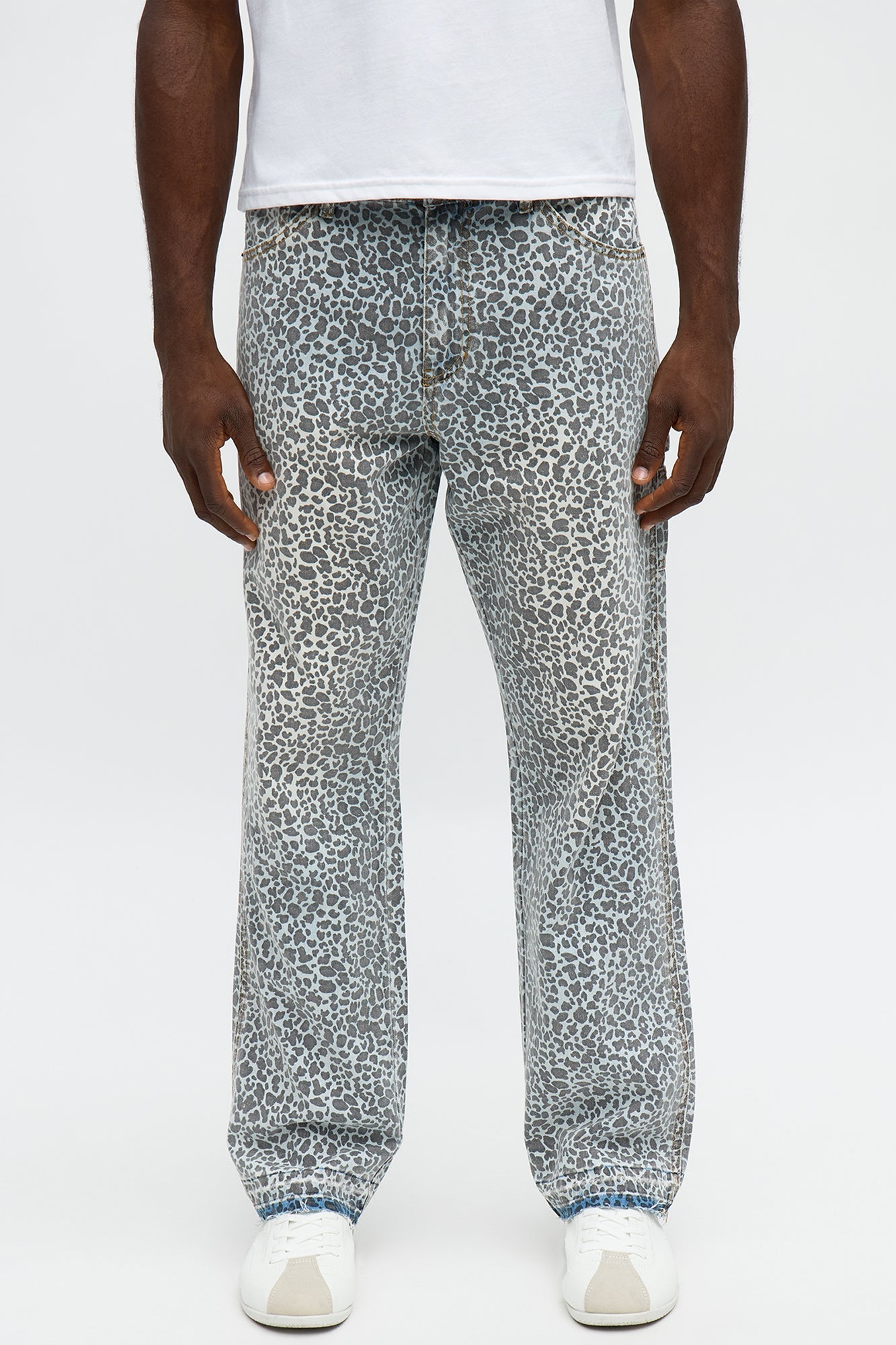 Slim Spot Me Out Leopard Jeans - Blue