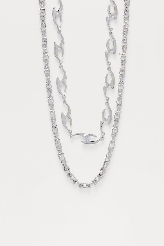 Untamed Necklace Set - Silver