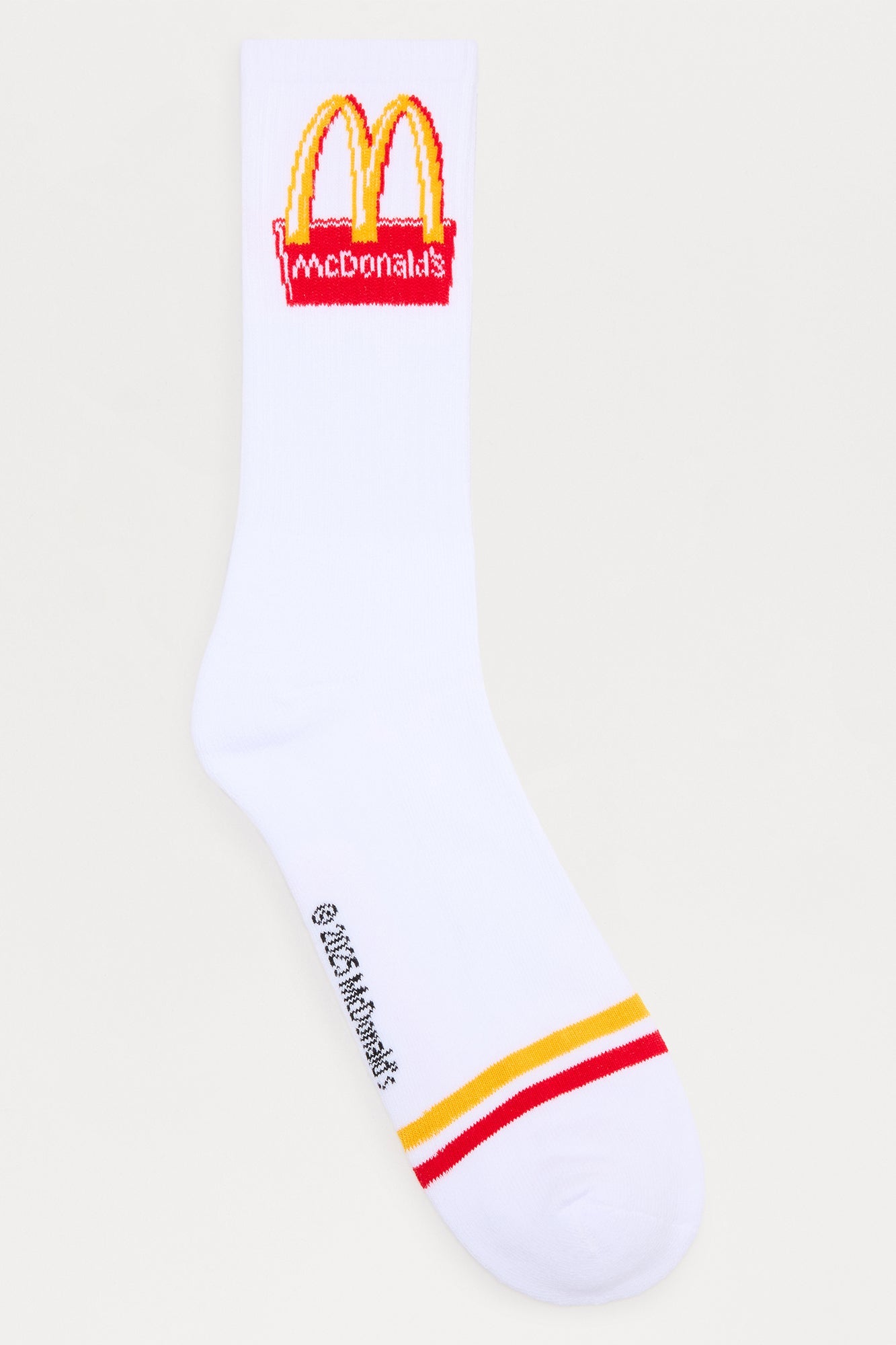 McDonalds Crew Ribbed Socks - White/combo
