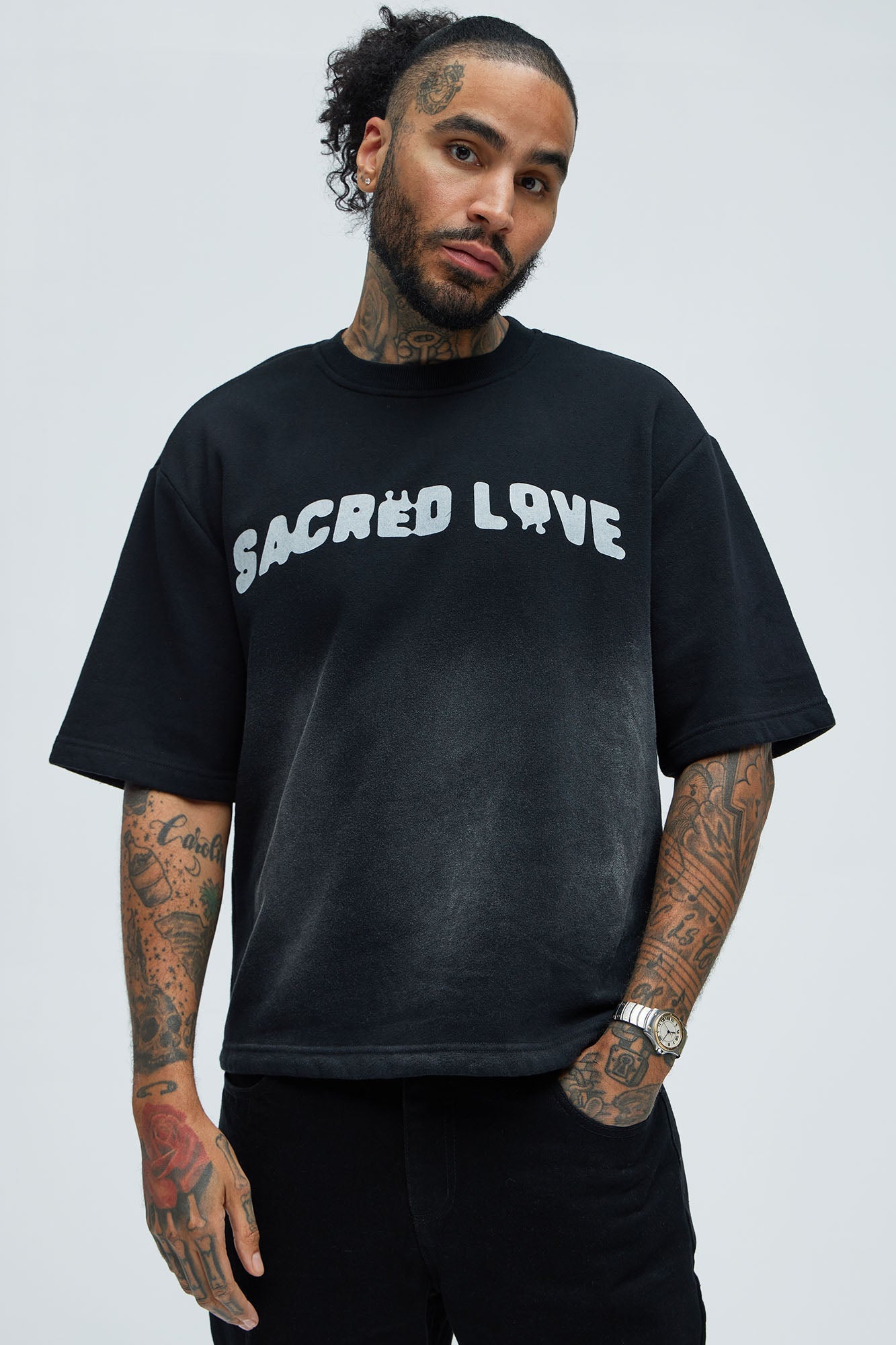 Tyson Sacred Love Relaxed Short Sleeve Tee - Black