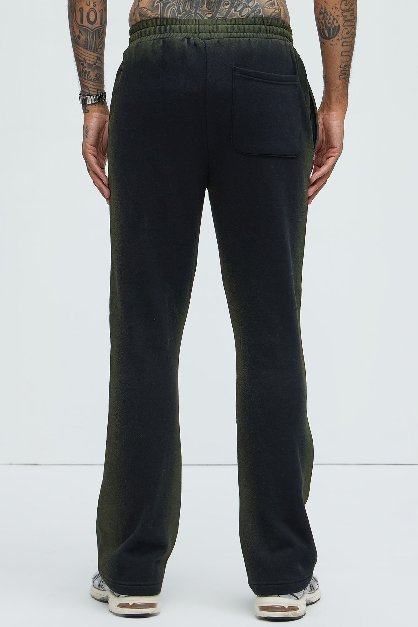 Tyson Blurred Lines Skinny Flare Sweatpants - Black