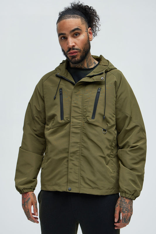 Go Wild Lightweight Anorak Jacket - Olive