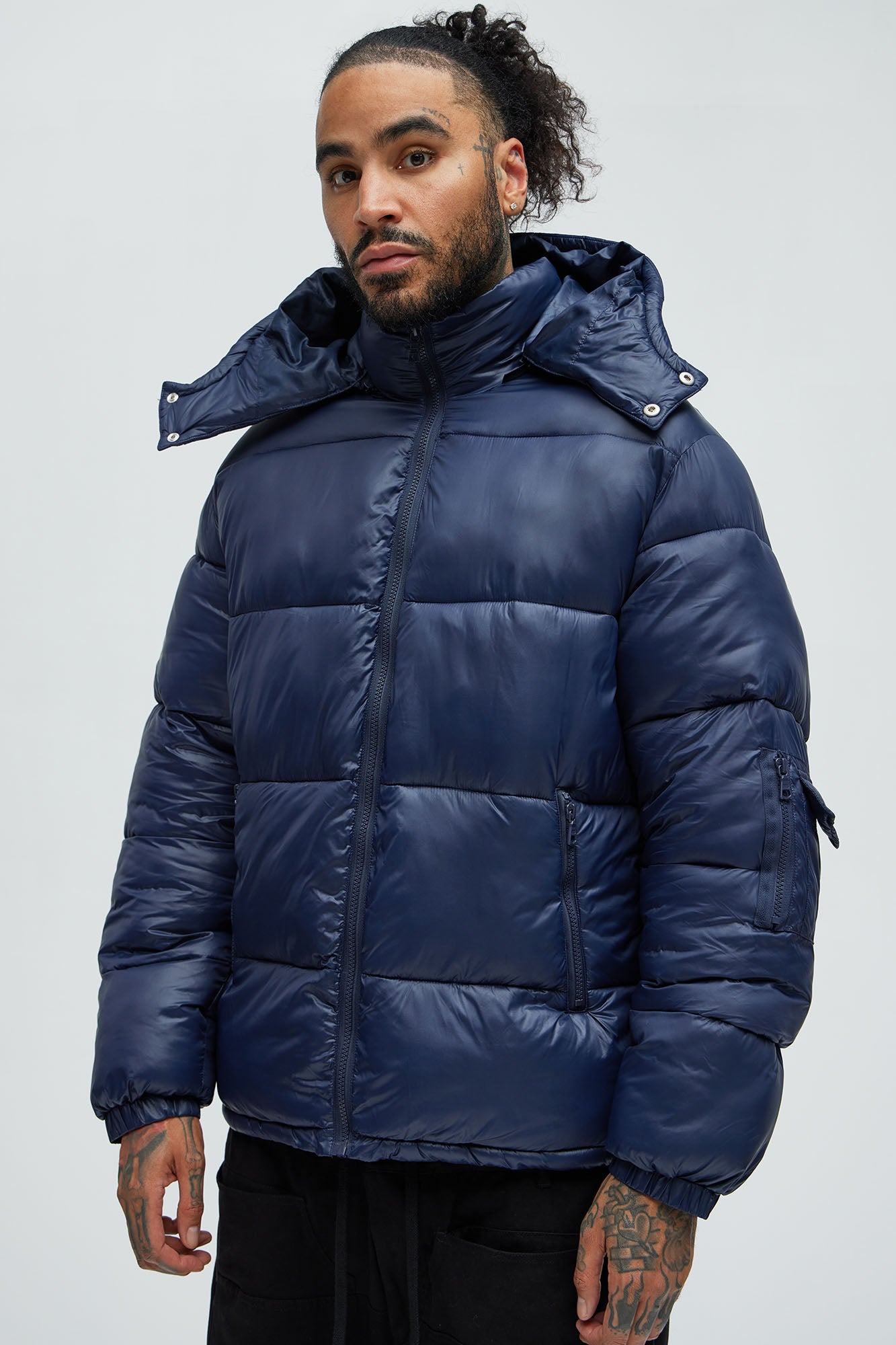 Nixer Puffer Jacket - Navy