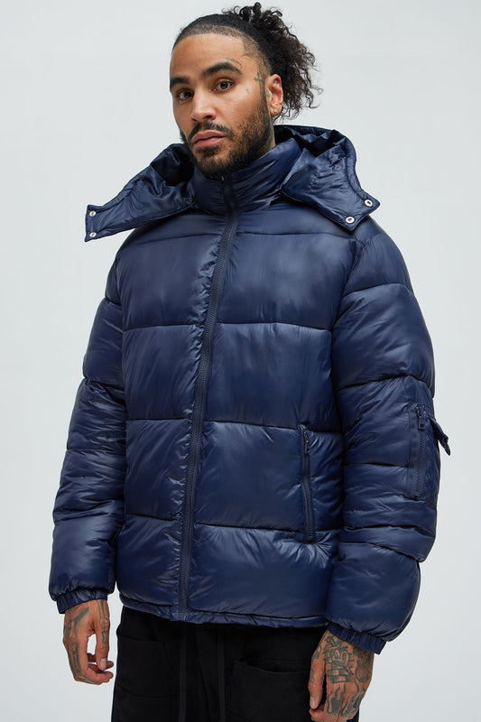 Nixer Puffer Jacket - Navy